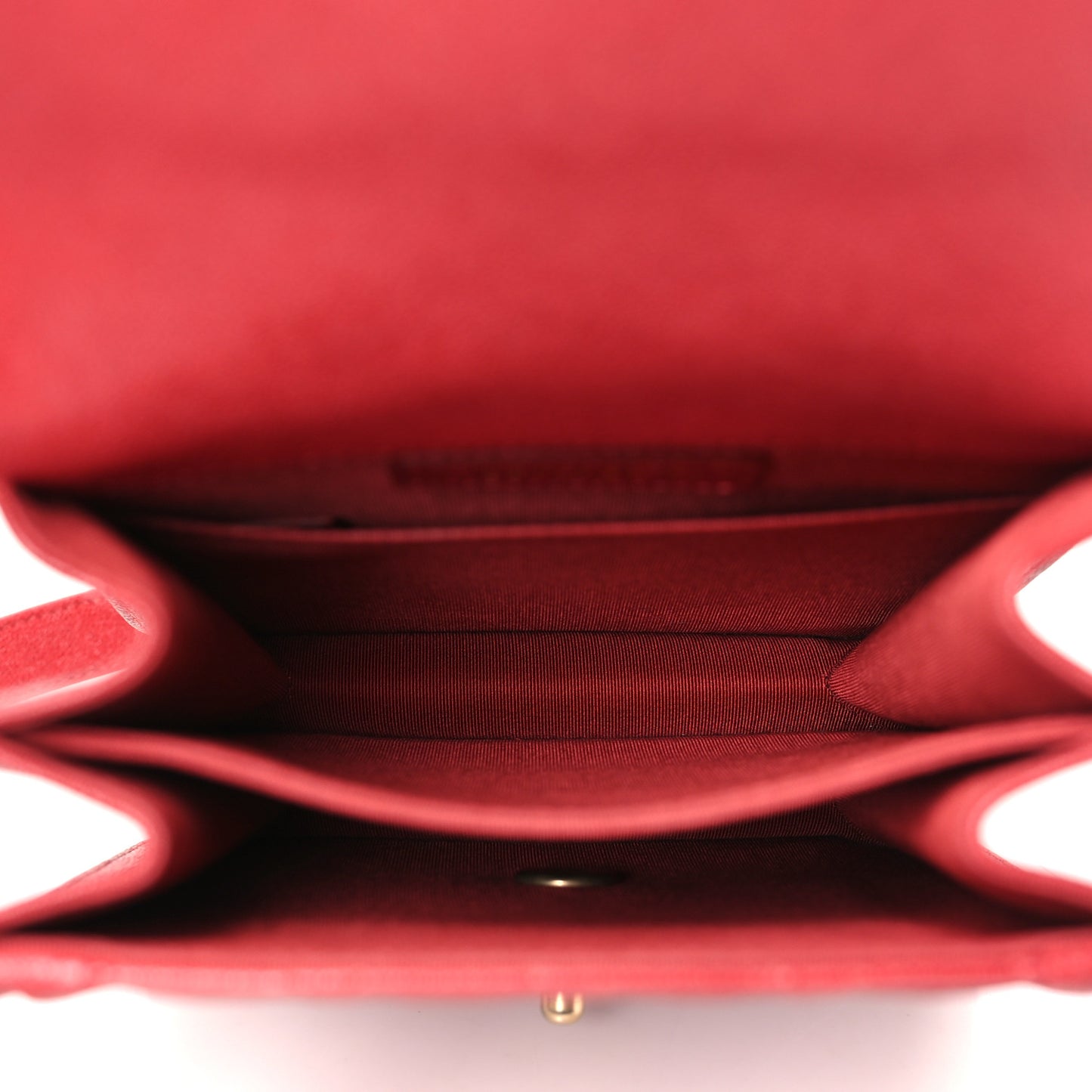 Caviar Quilted North South Boy Flap Red