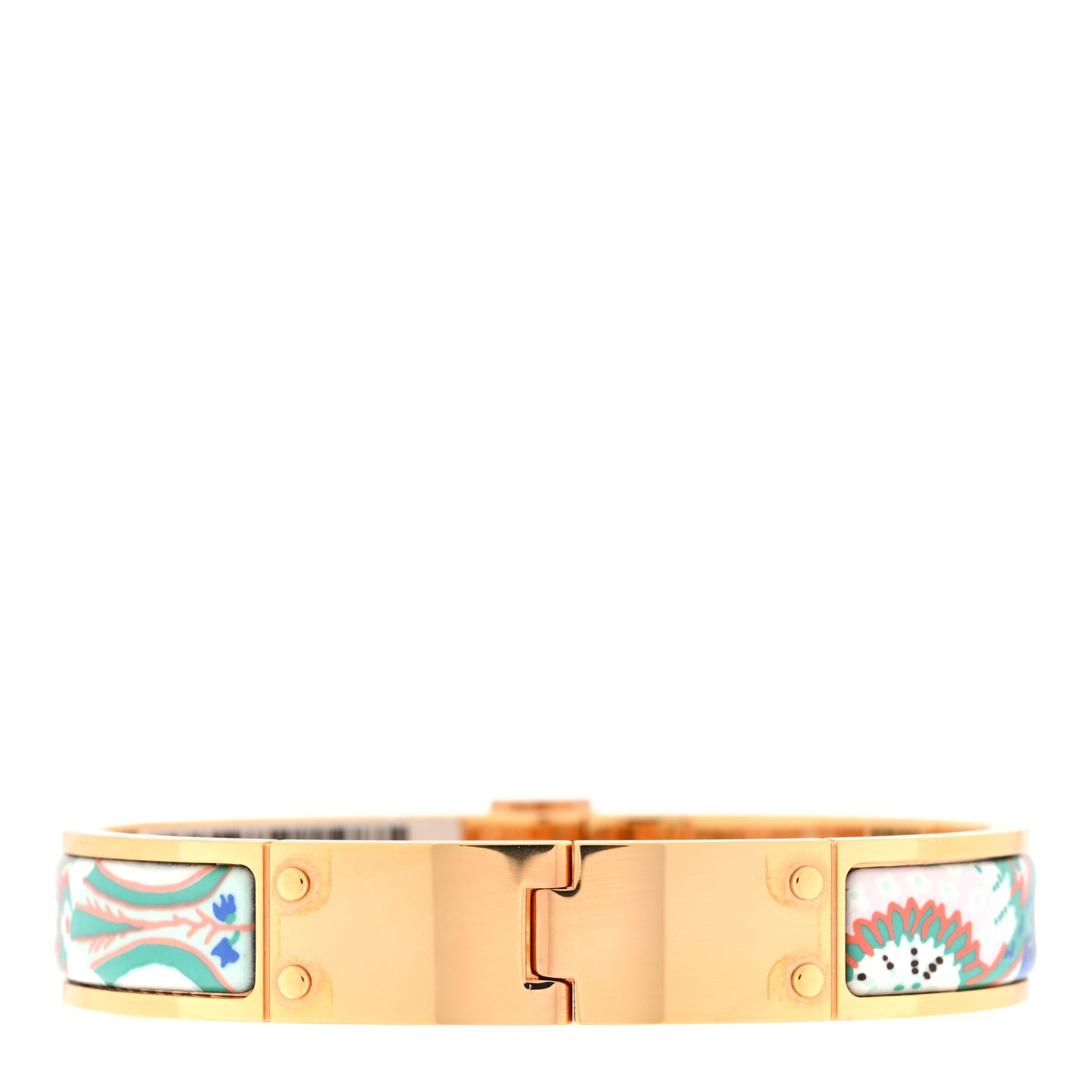 Enamel Printed Paisley From Paisley Narrow Hinged Bracelet S Miami