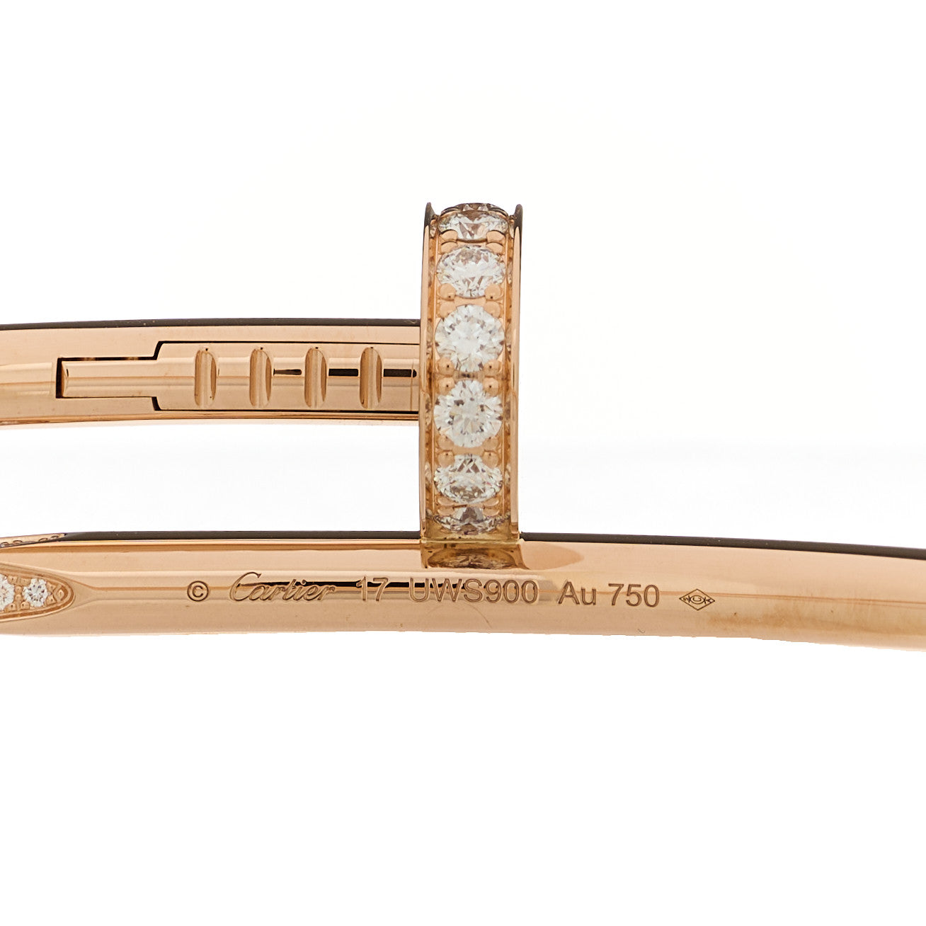 18K Yellow Gold Diamond Juste Un Clou Bracelet 17
