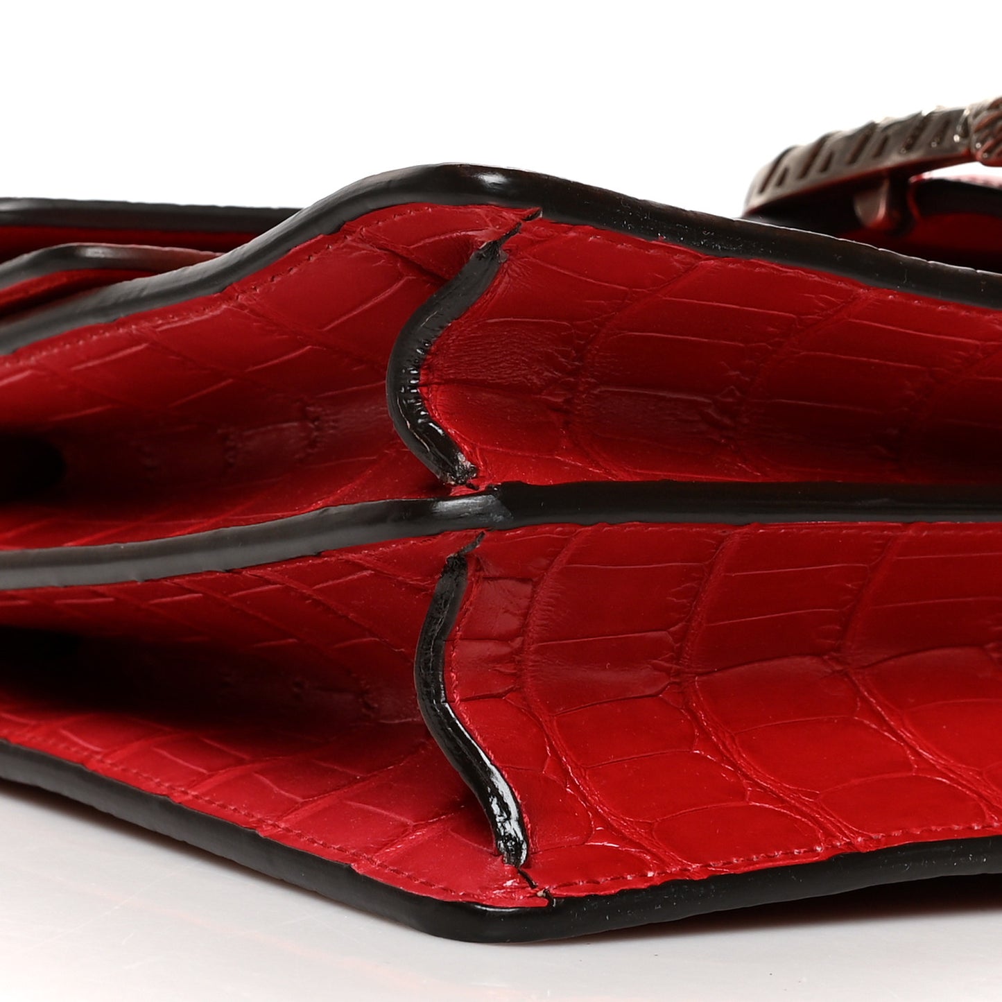Crocodile Small Dionysus Shoulder Bag Red