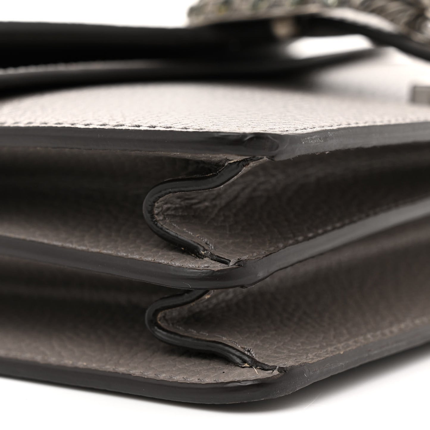 Pebbled Calfskin Small Dionysus Shoulder Bag Dusty Grey
