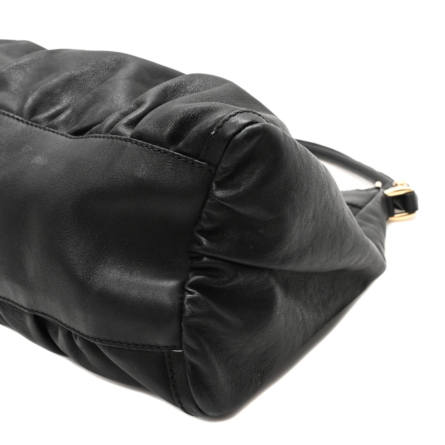 Gucci Calfskin Large D Gold Ring Hobo Black 9 of 9