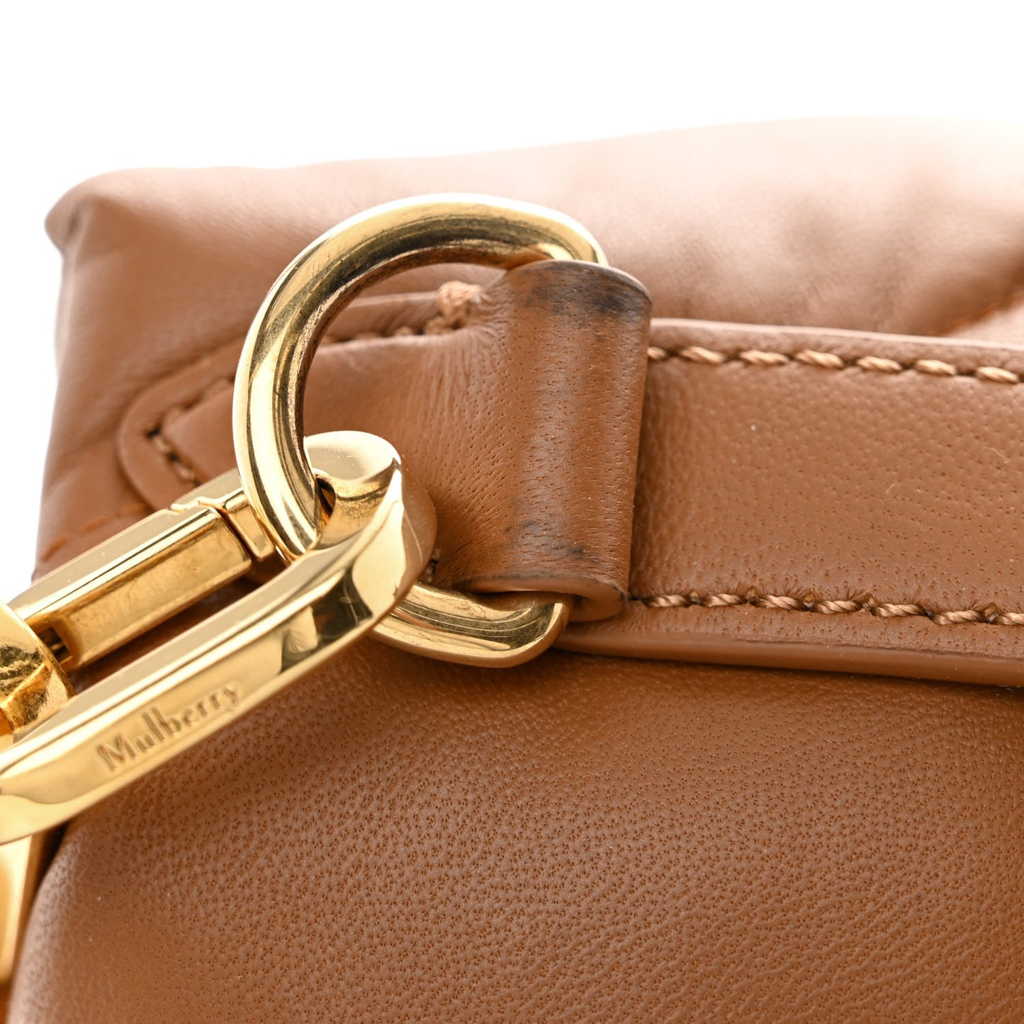 Nappa Pillow Quilted Little Softie Bag Tobacco Brown