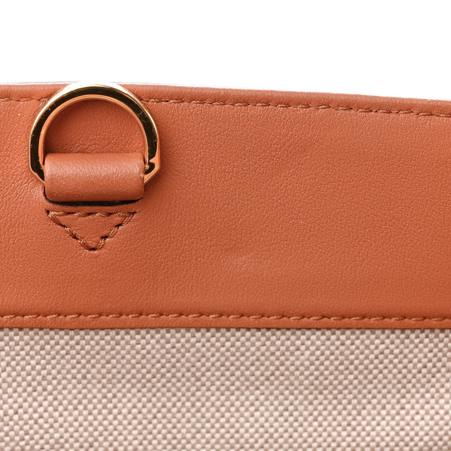 Calfskin Linen Large Munchen Tote Cognac