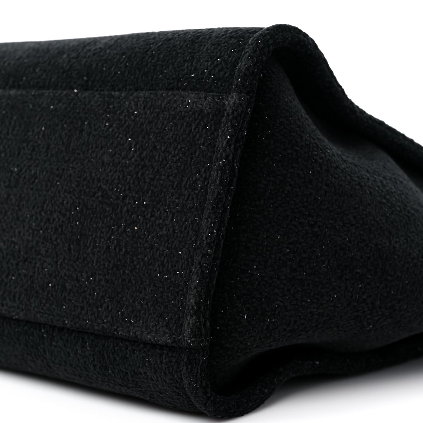 Lurex Boucle Medium Deauville Tote Black
