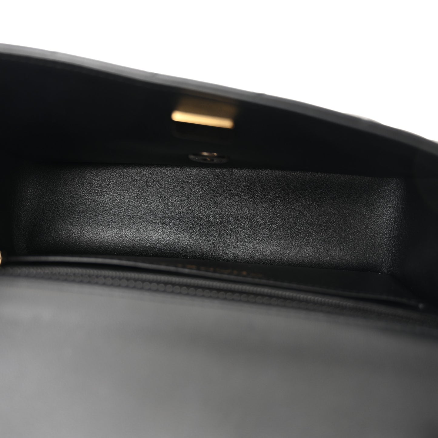 Lambskin Quilted Mini Rectangular Flap Black