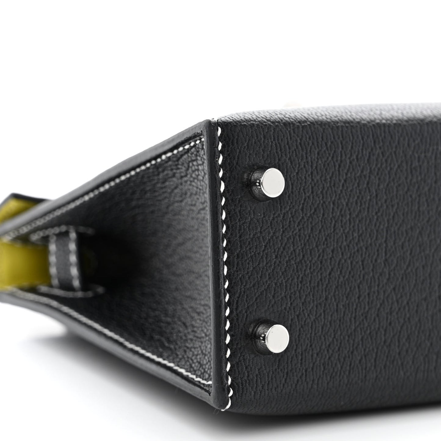 Chevre Mysore Horseshoe Mini Kelly Sellier 20 Black Lime