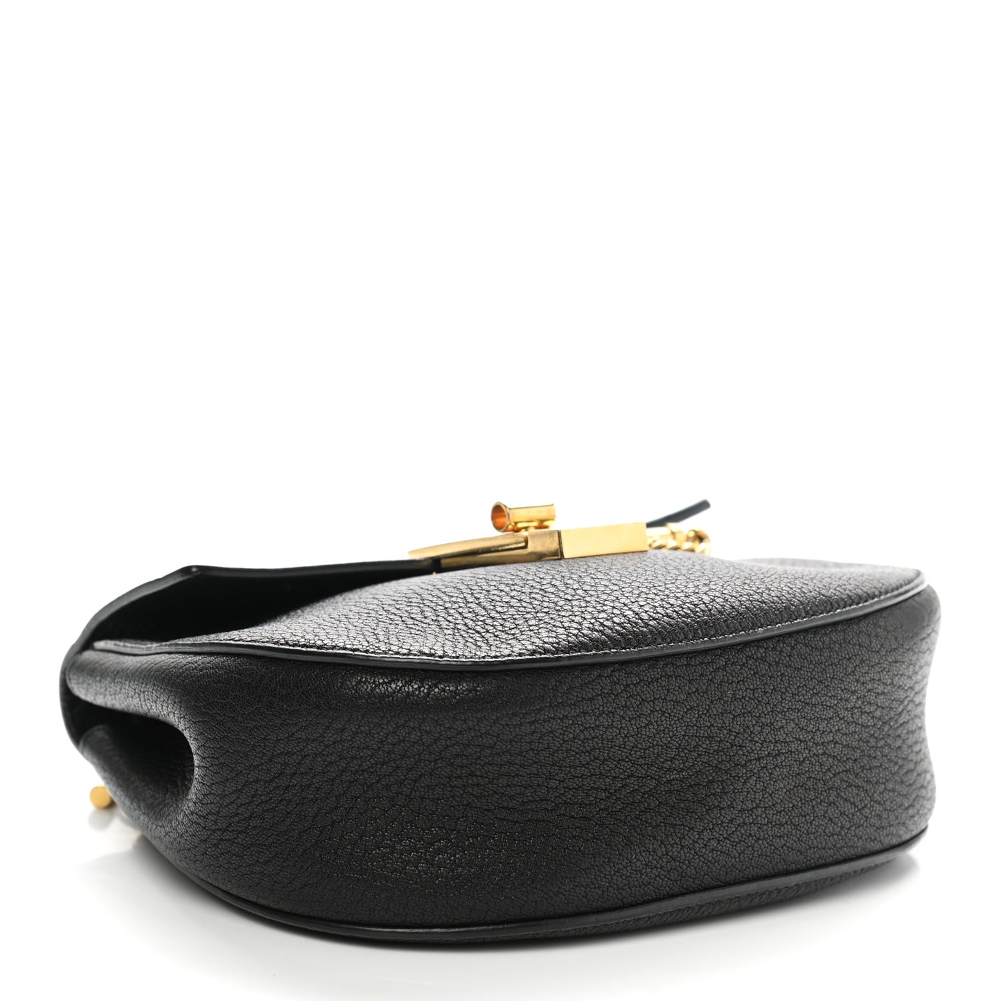 Grained Lambskin Mini Drew Shoulder Bag Black