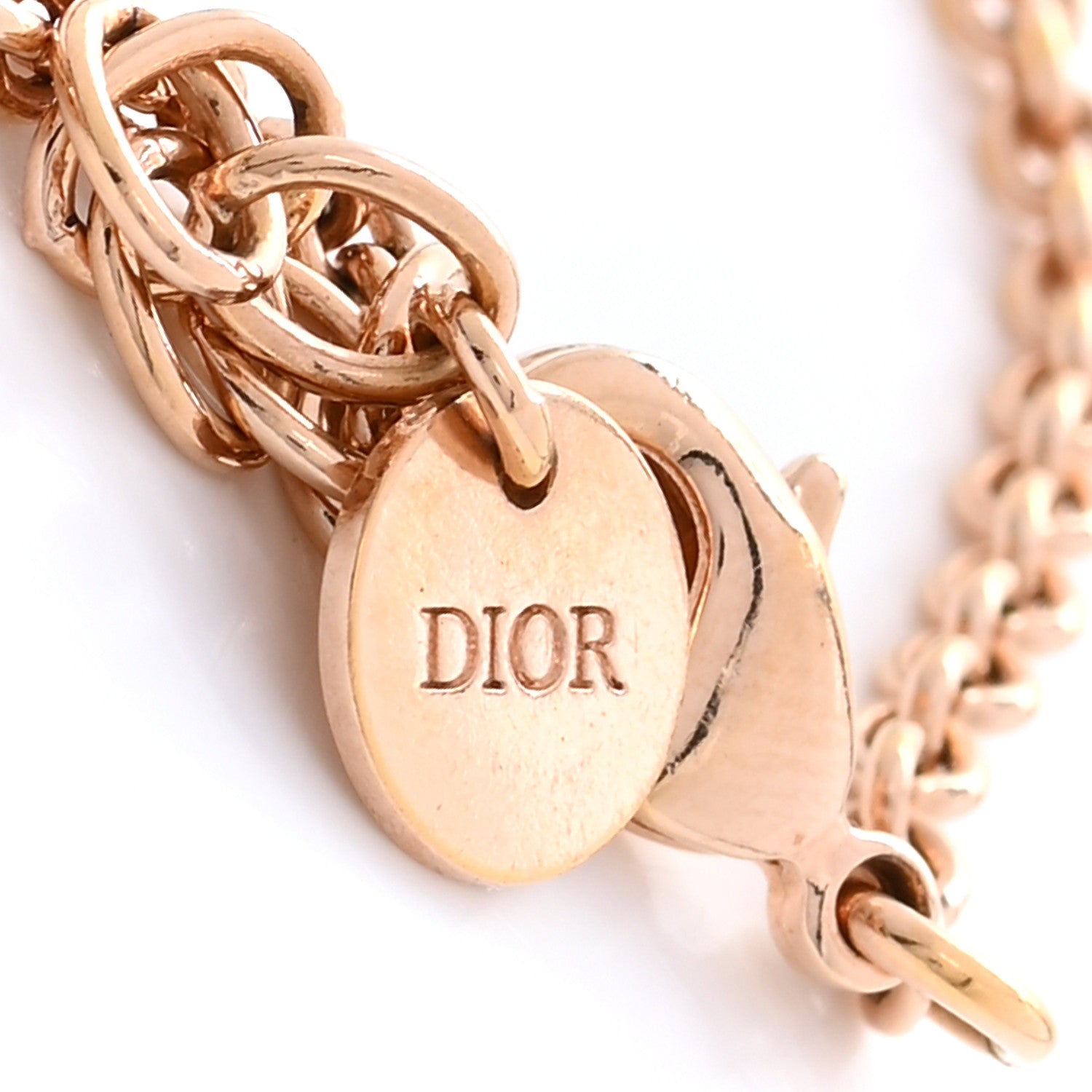 Christian Dior Metal Crystal Star CD Bracelet Gold 4 of 4