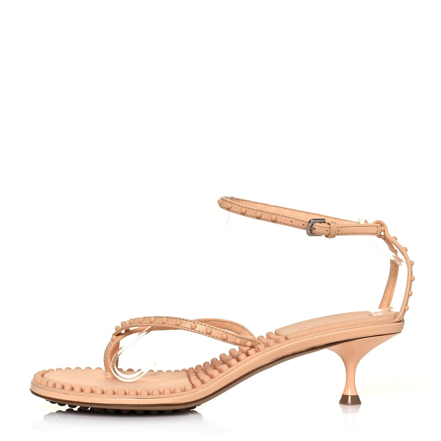 Bottega Veneta Lambskin Lagoon Bubble 55mm Sandals 38 Macaroon 1 of 8