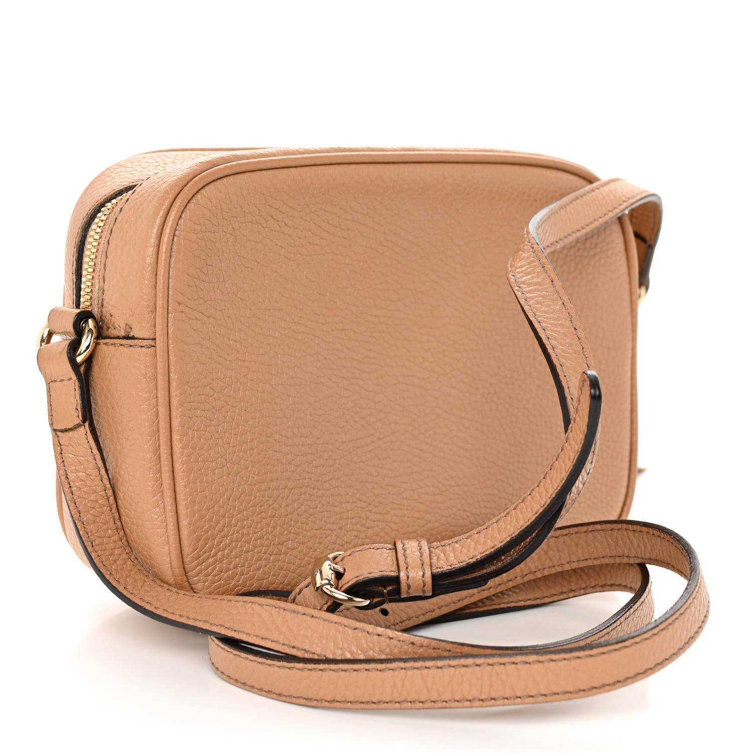 Gucci Pebbled Calfskin Small Soho Disco Bag Rose Beige 3 of 11