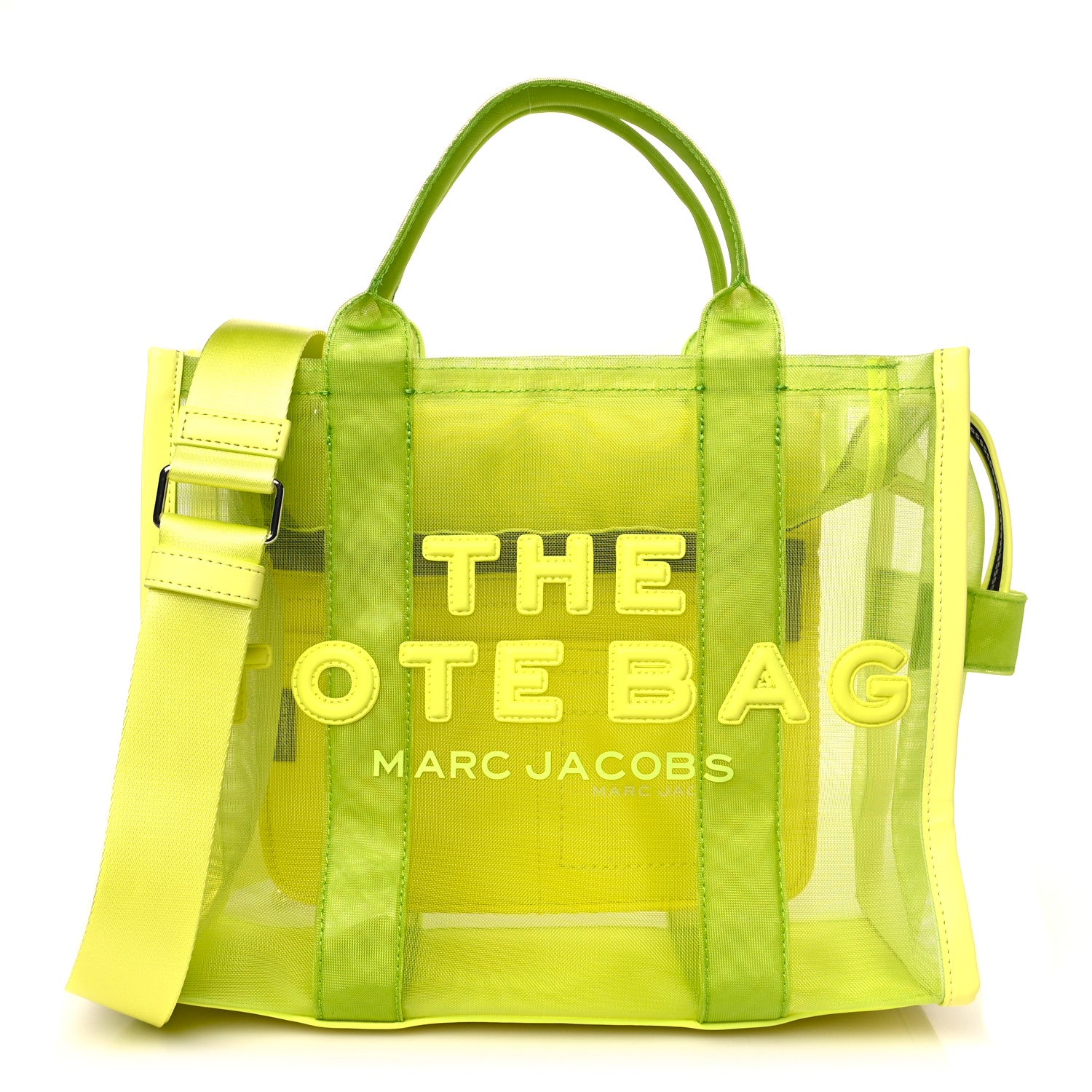 Marc Jacobs Nylon The Mesh Medium Tote Bag Fluo Yellow 1390755