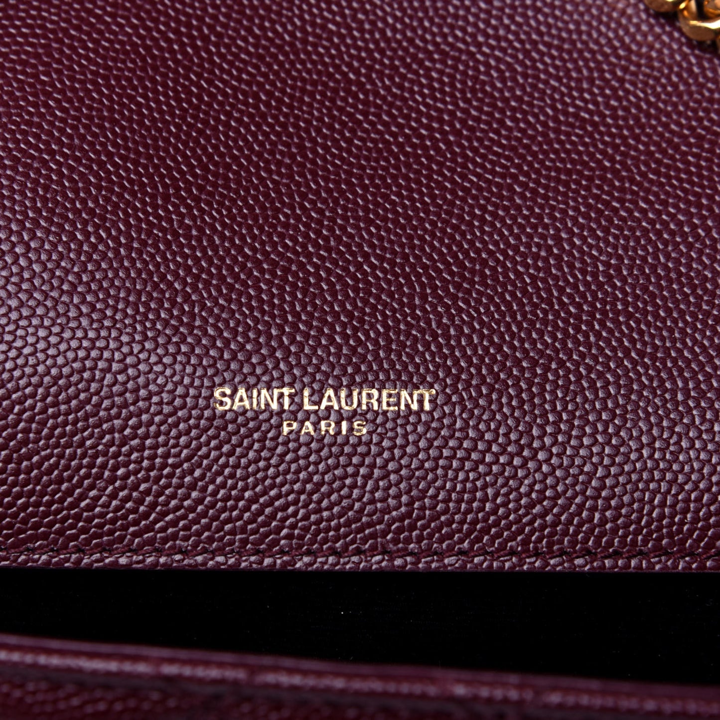 Grain De Poudre Textured Mixed Matelasse Triquilt Small Monogram Satchel Burgundy