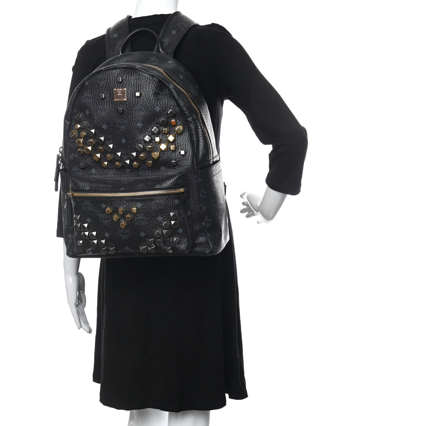 Visetos Studded Medium Stark M Backpack Black