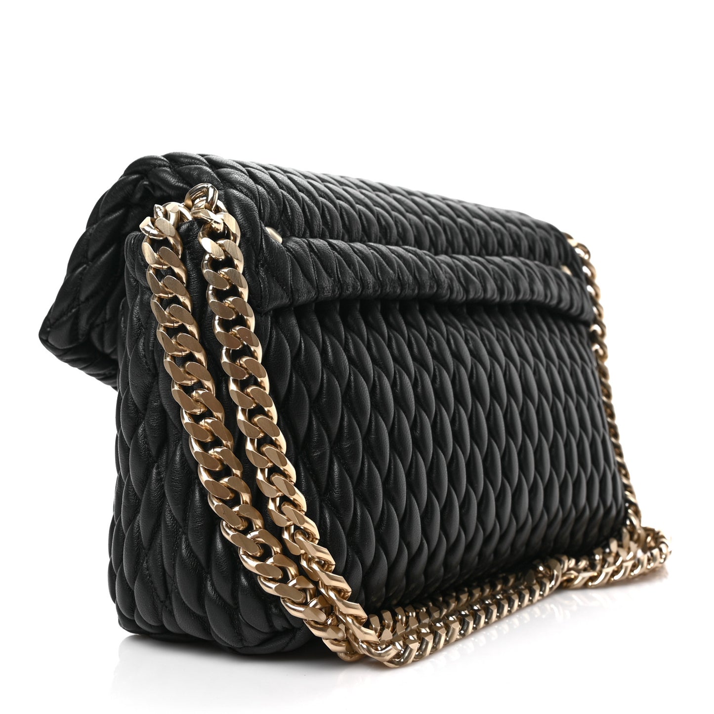 Lambskin Quilted PS Harris Small Shoulder Bag Black