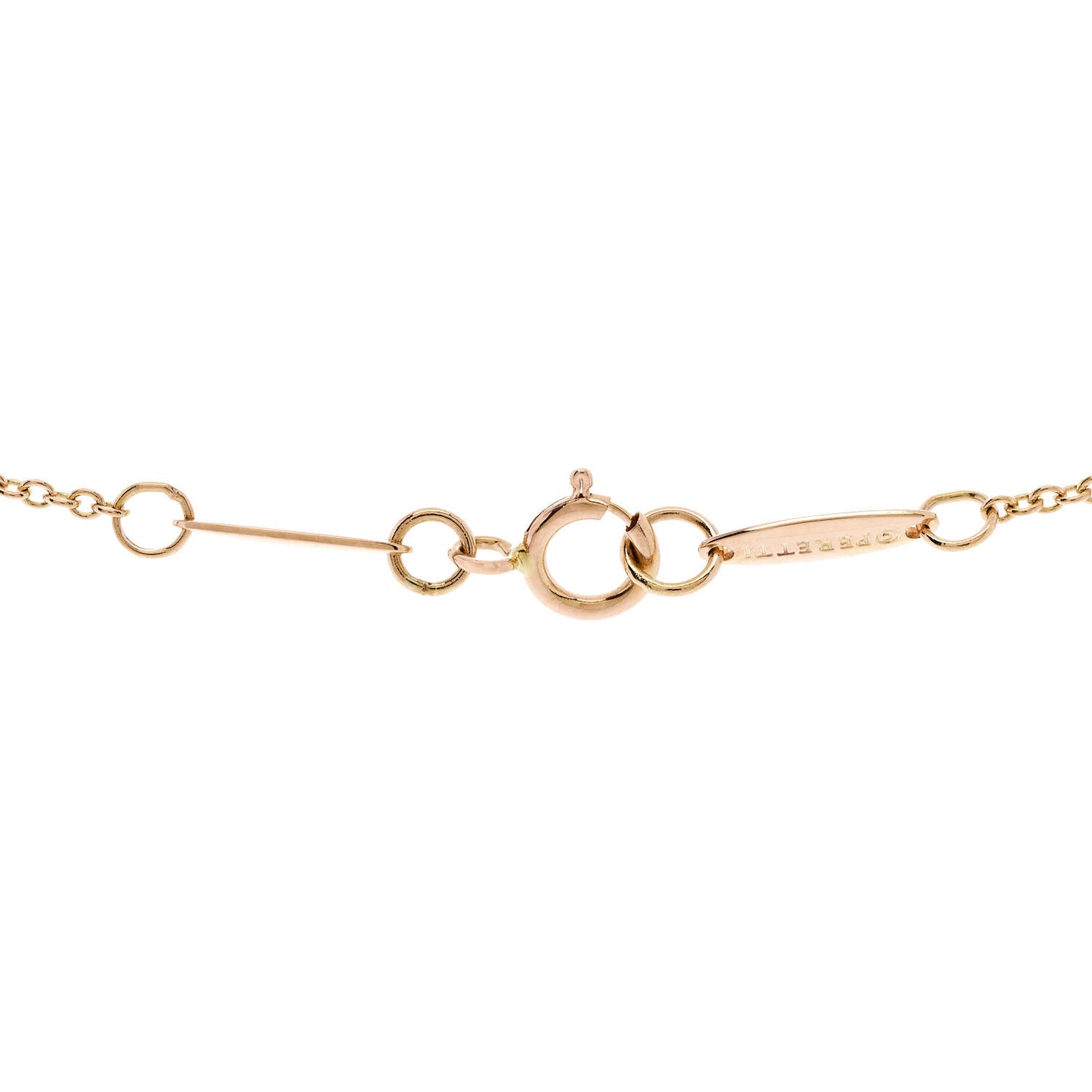 18K Rose Gold 12mm Elsa Peretti Bean Pendant Necklace