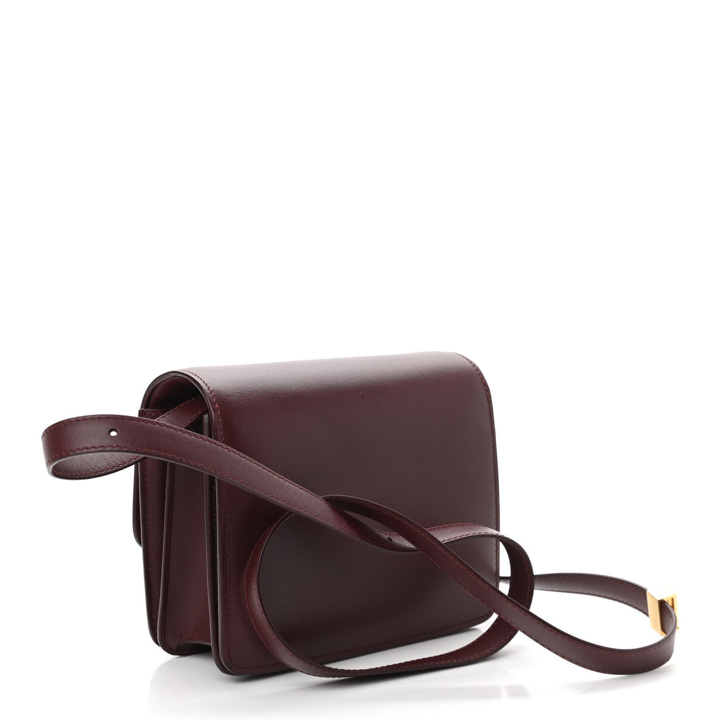 Box Calfskin Small Classic Box Flap Bag Burgundy