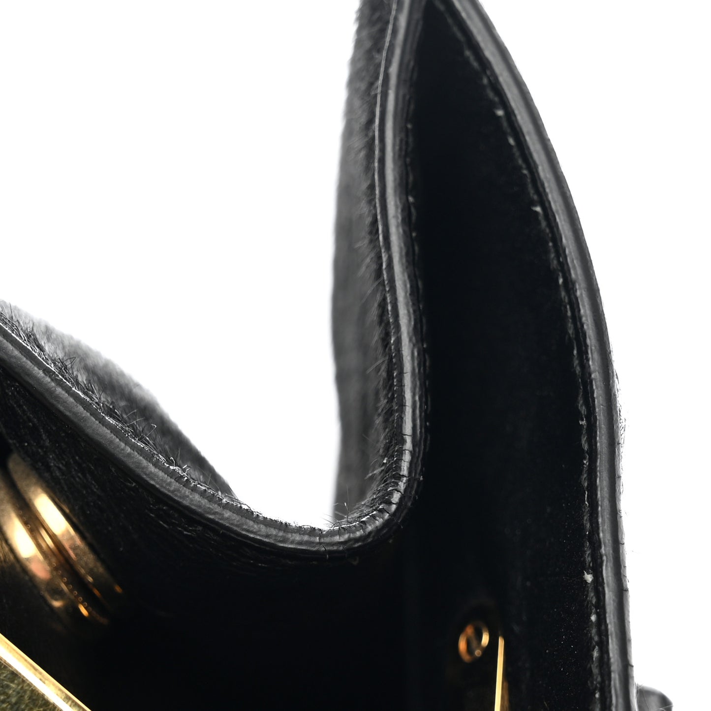 Pony Hair Gancio Lock Tote Black