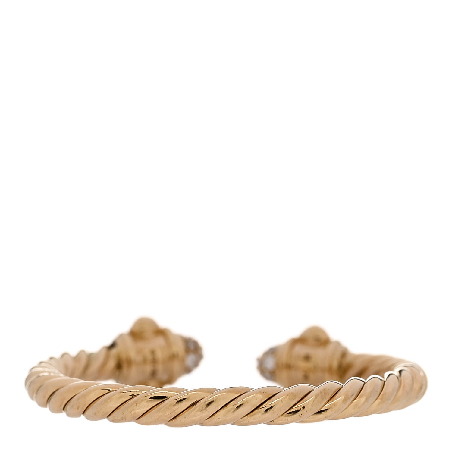 David Yurman 18K Yellow Gold Diamond Renaissance Ring 57 8 3 of 5