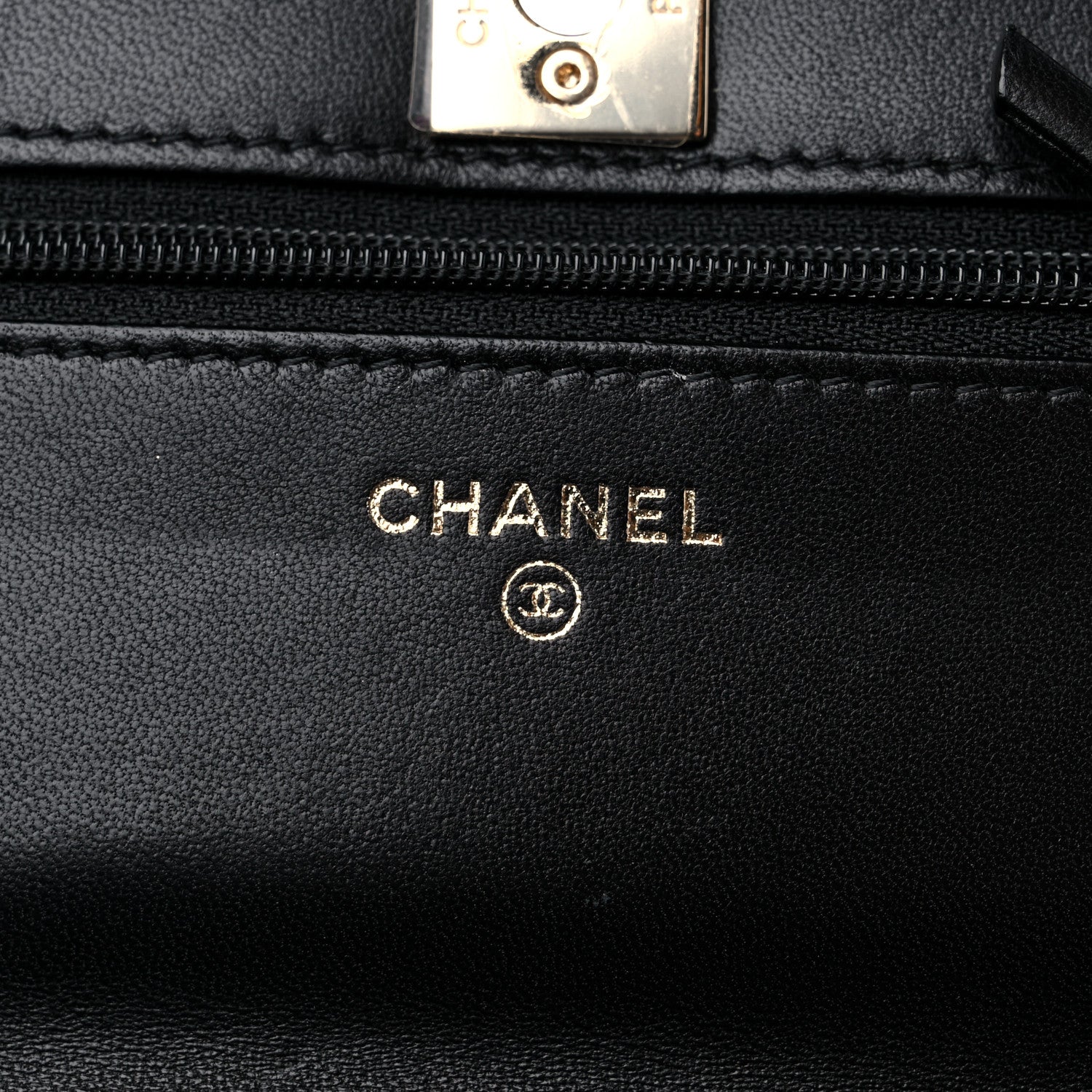 Chanel Lambskin Quilted Trendy CC Wallet On Chain WOC Black 6 of 16