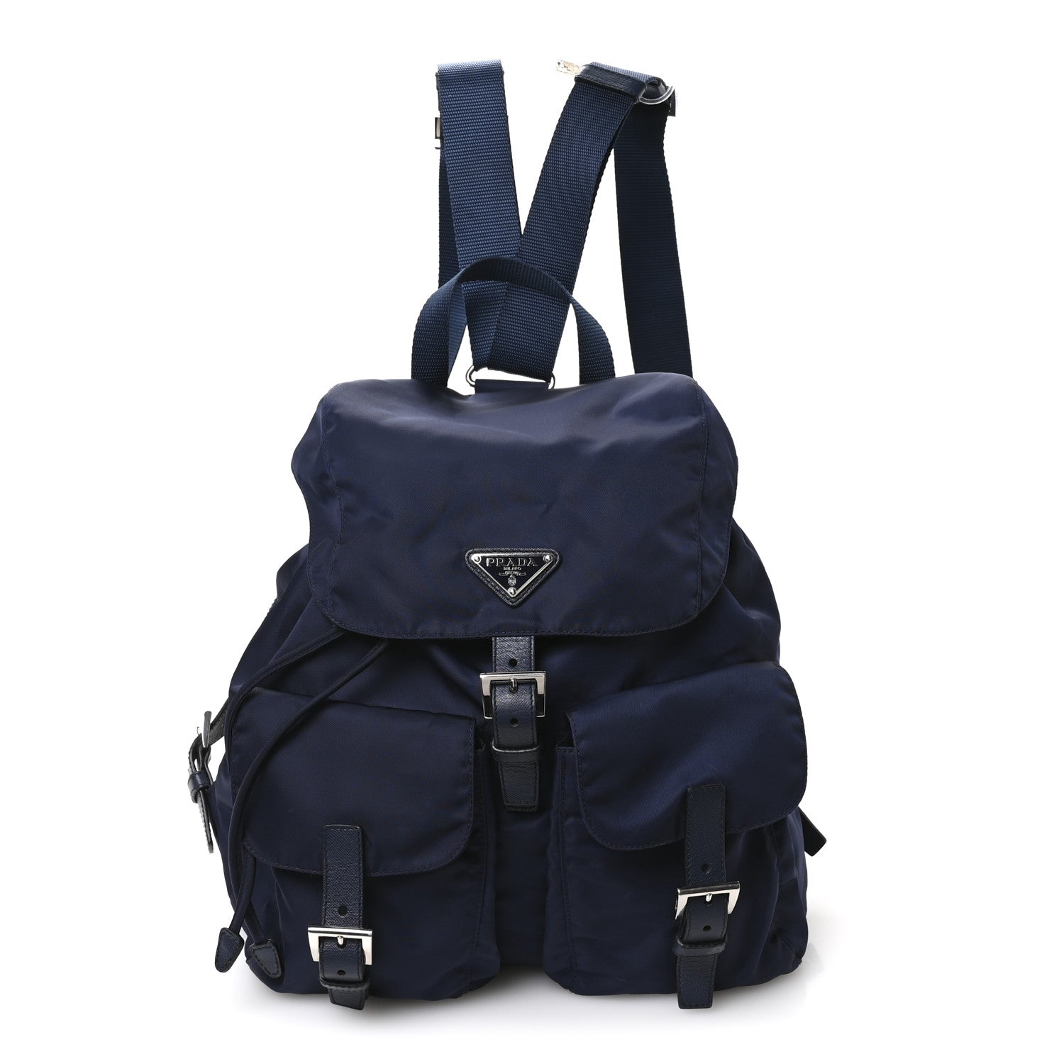 Prada Tessuto Nylon Saffiano Vela Medium Backpack Baltico 1748839