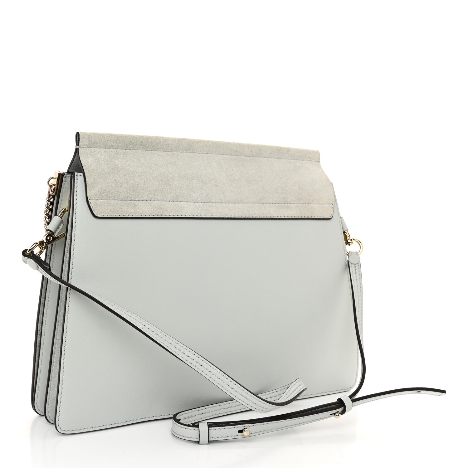 Chloe Calfskin Suede Medium Faye Shoulder Bag Airy Grey 3 of 9