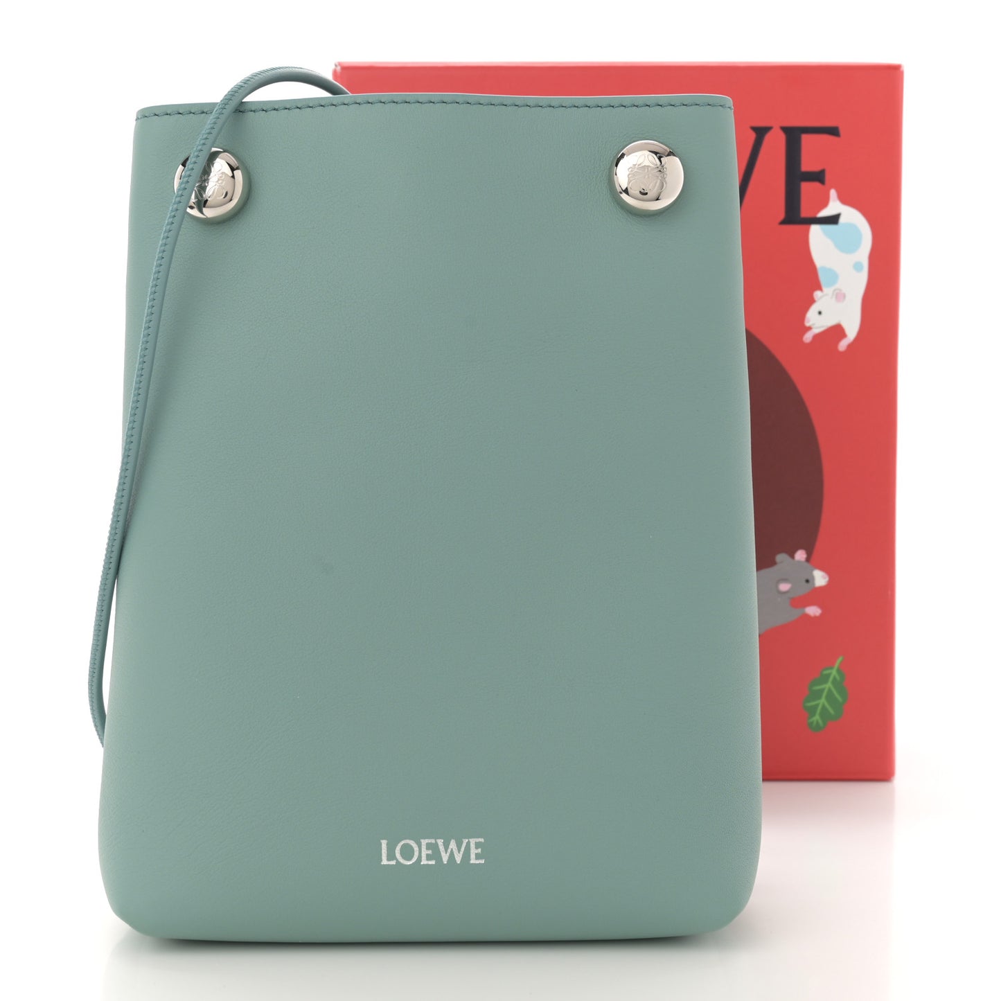 Smooth Calfskin Pebble Pouch Water