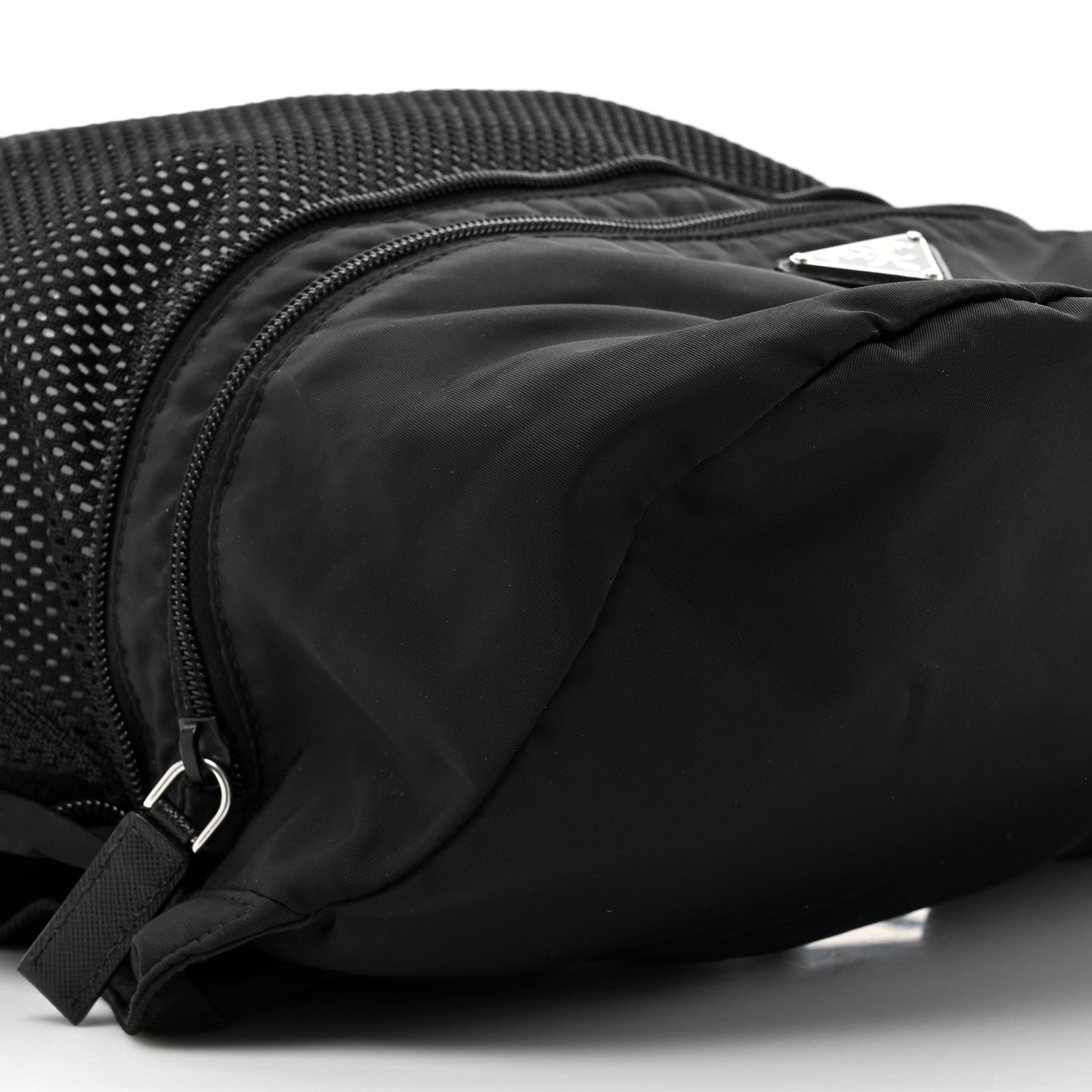 Re-Nylon Saffiano Convertible Belt Bag Black