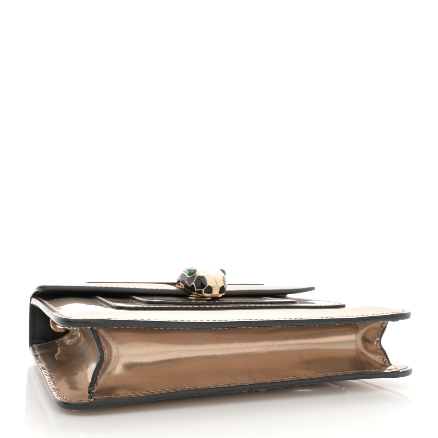 Metallic Calfskin Small Serpenti Forever Snake Strap Crossbody Bag Bronze