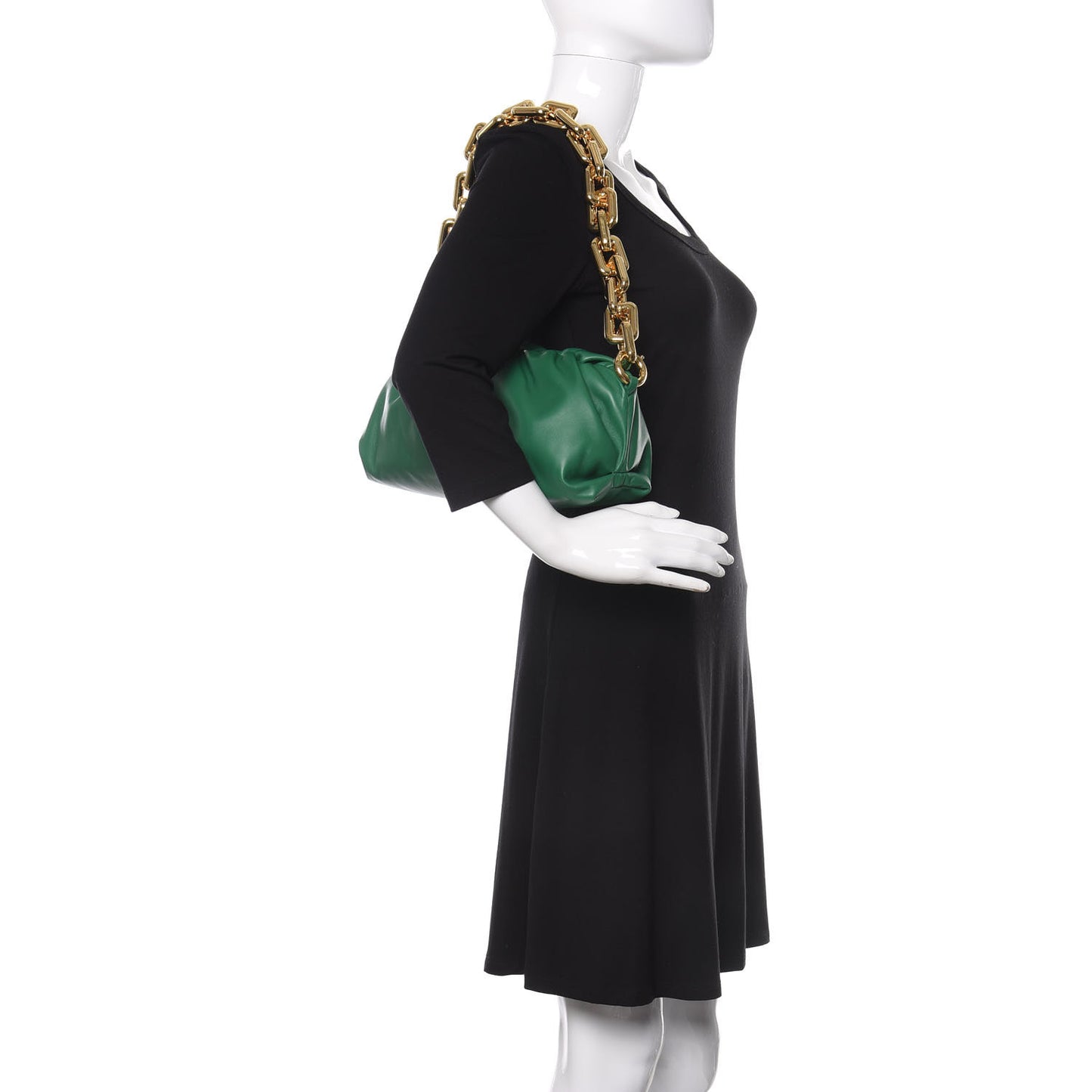 Calfskin The Pouch Chain Racing Green