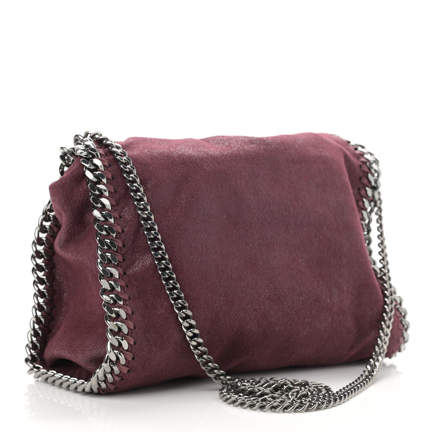 Shaggy Deer Falabella Fold Over Tote Ruby