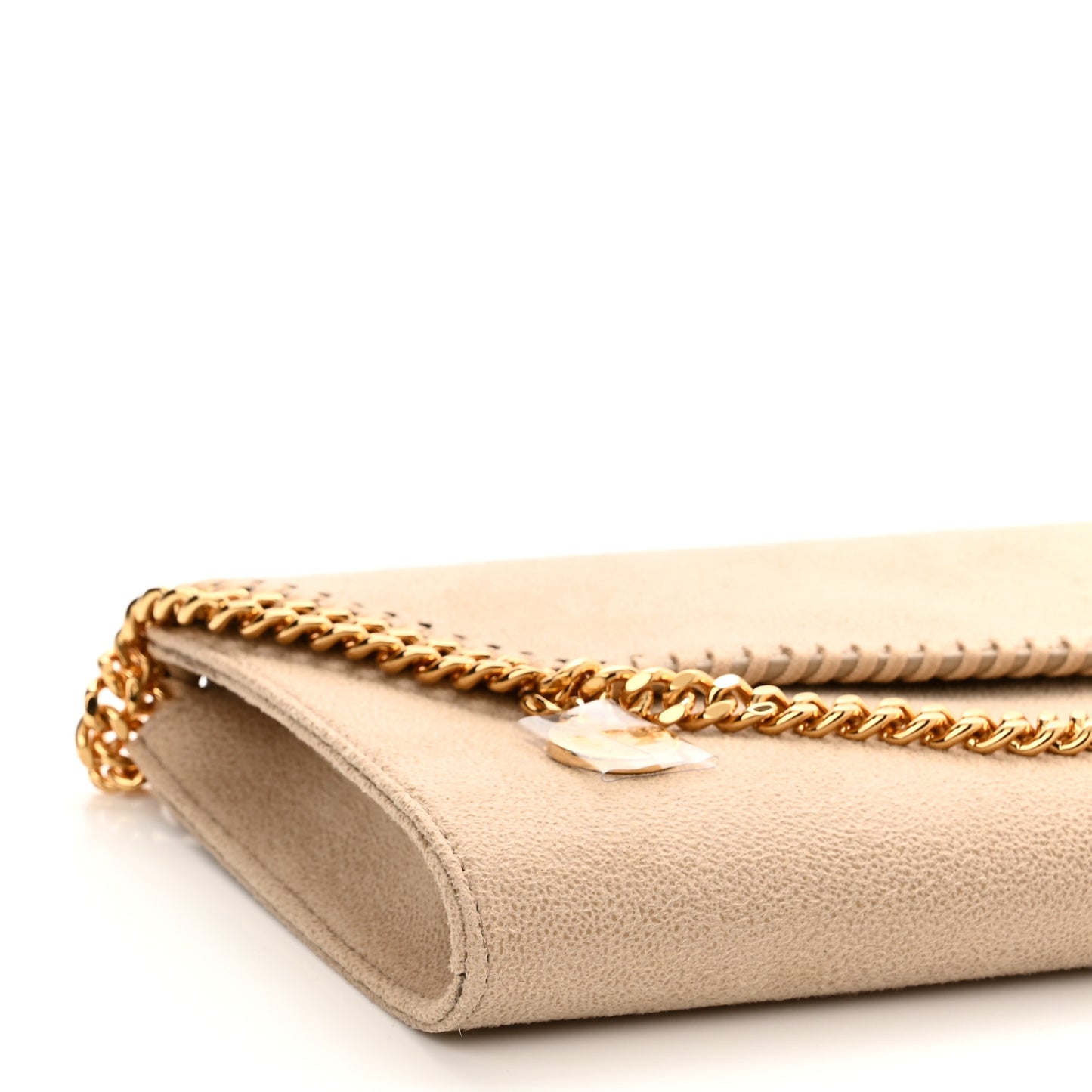 Shaggy Deer Mini Falabella Crossbody Bag Beige