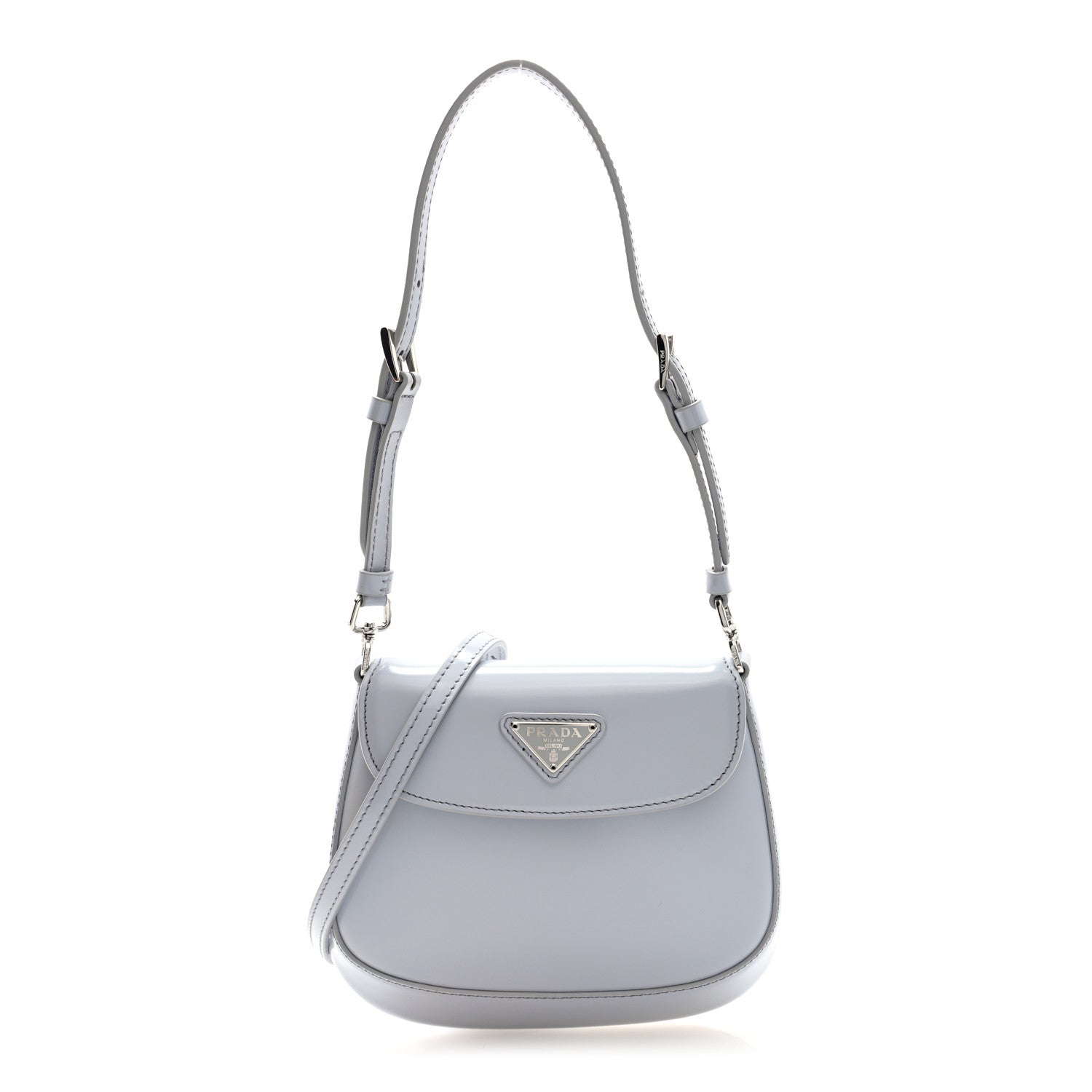 Prada Spazzolato Mini Cleo Flap Adjustable Strap Shoulder Bag