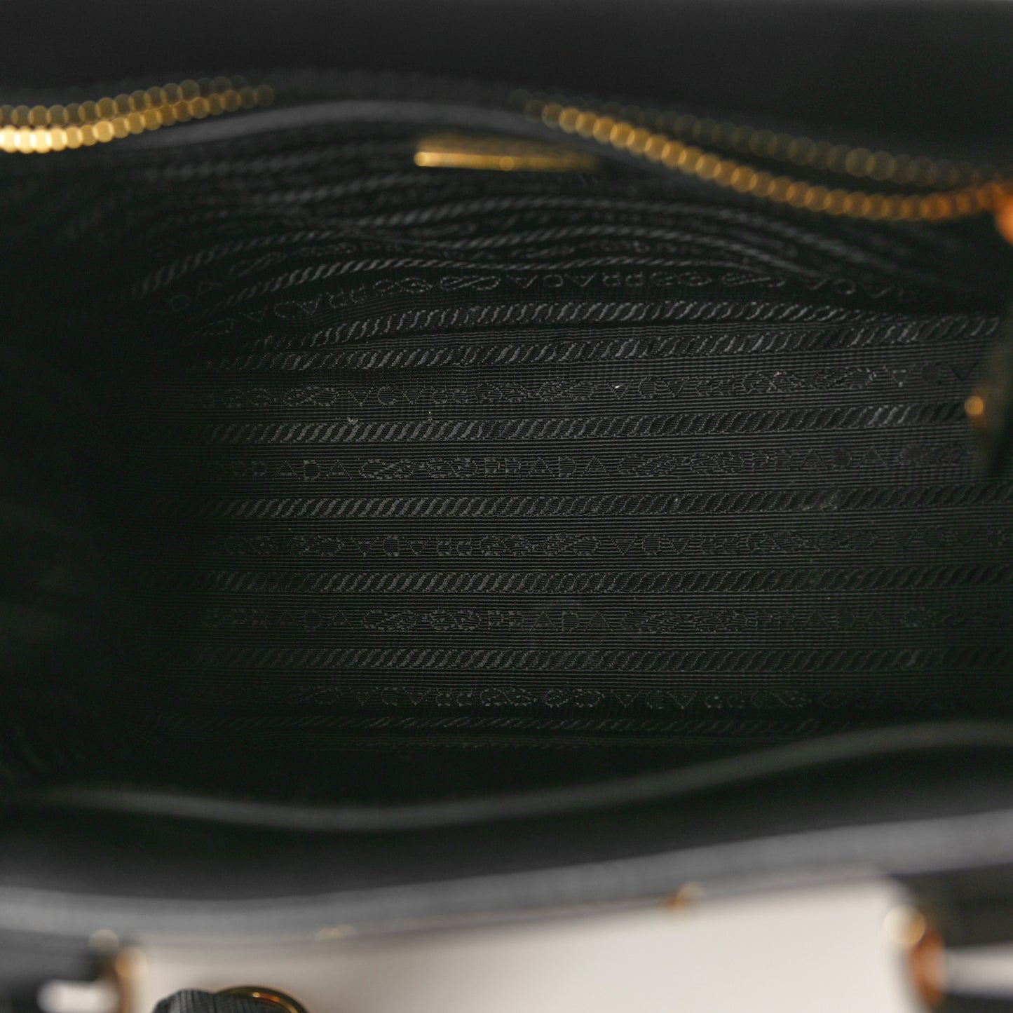 Saffiano Lux Micro Galleria Shoulder Bag Black