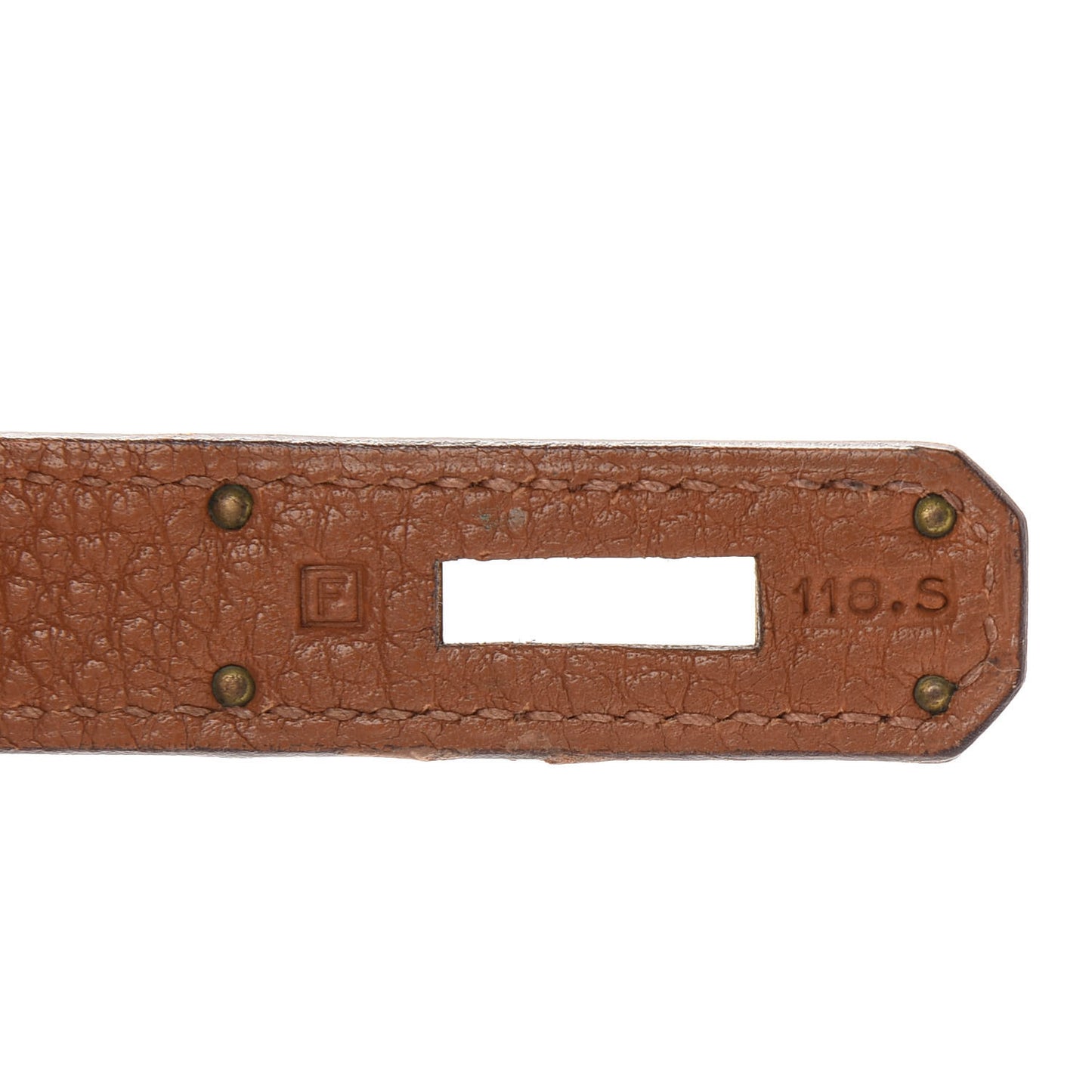 Togo Tri-Color Kelly Retourne 32 Rouge H Cannelle Havane