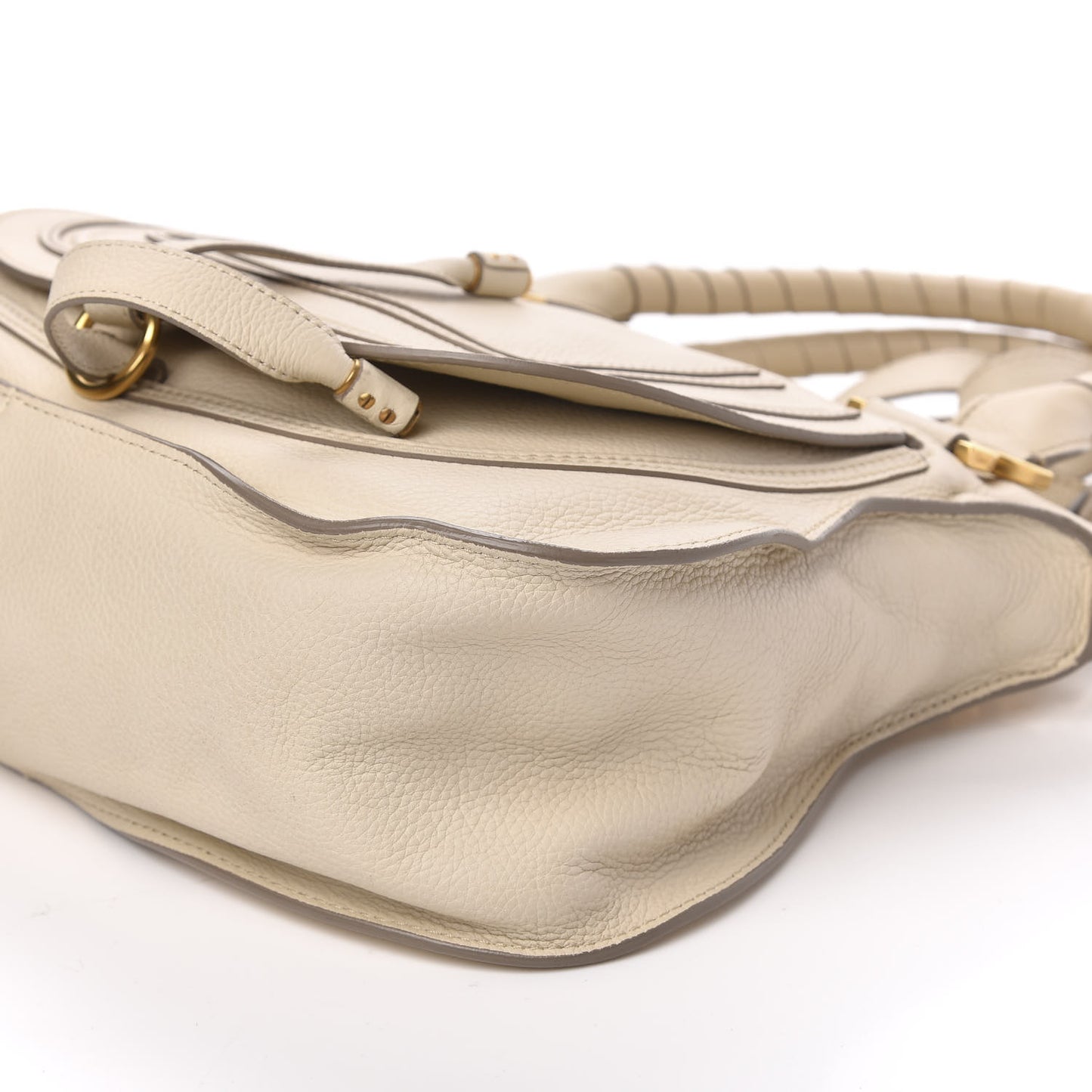 Calfskin Medium Marcie Satchel Cream