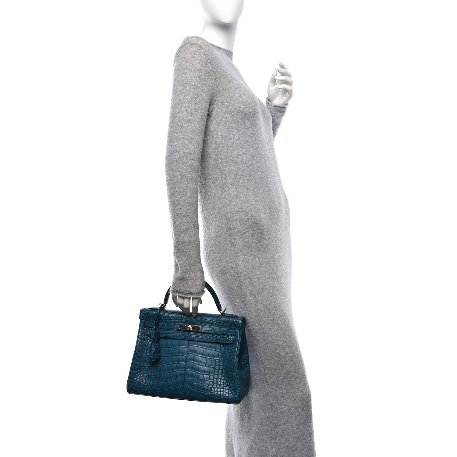 Hermes Matte Alligator Kelly Retourne 32 Colvert 2 of 9