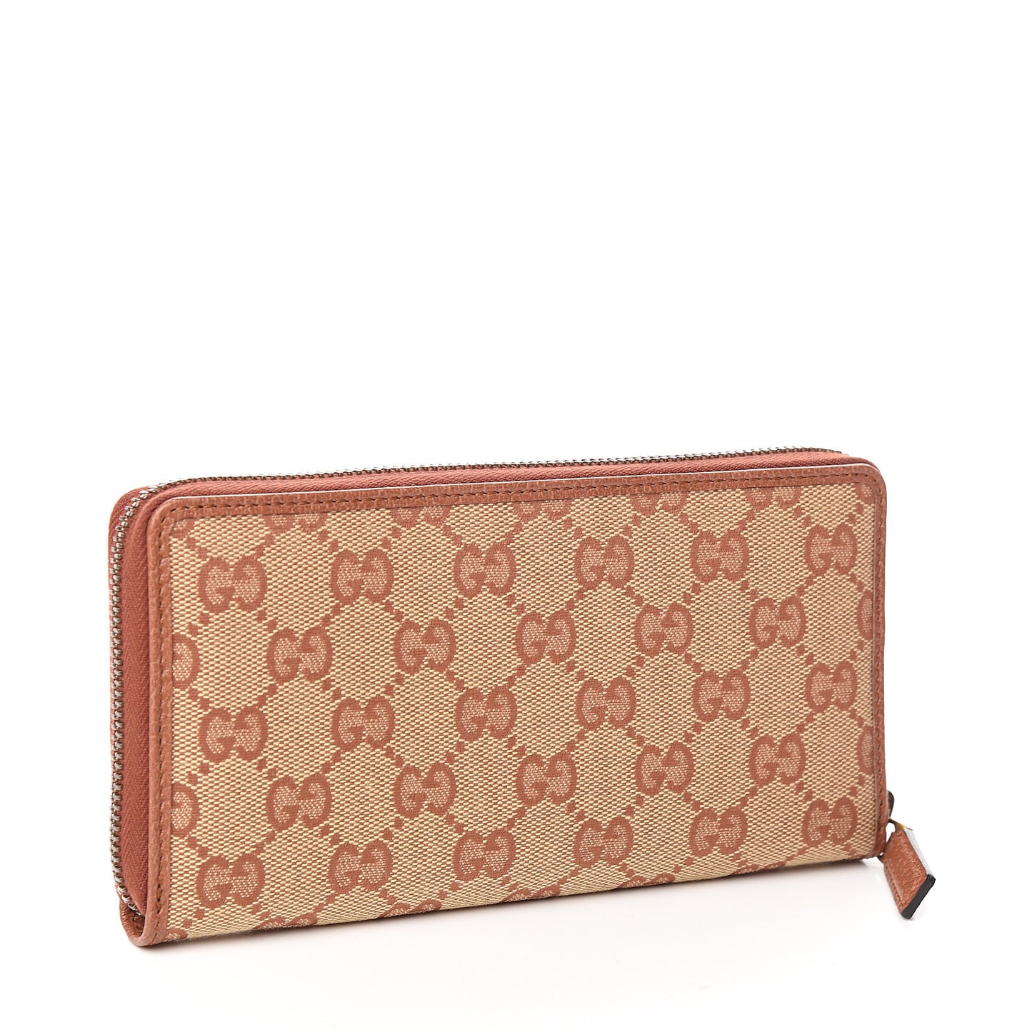 X MLB GG Monogram LA Dodgers Zip Around Wallet Beige Ruggine Ivory