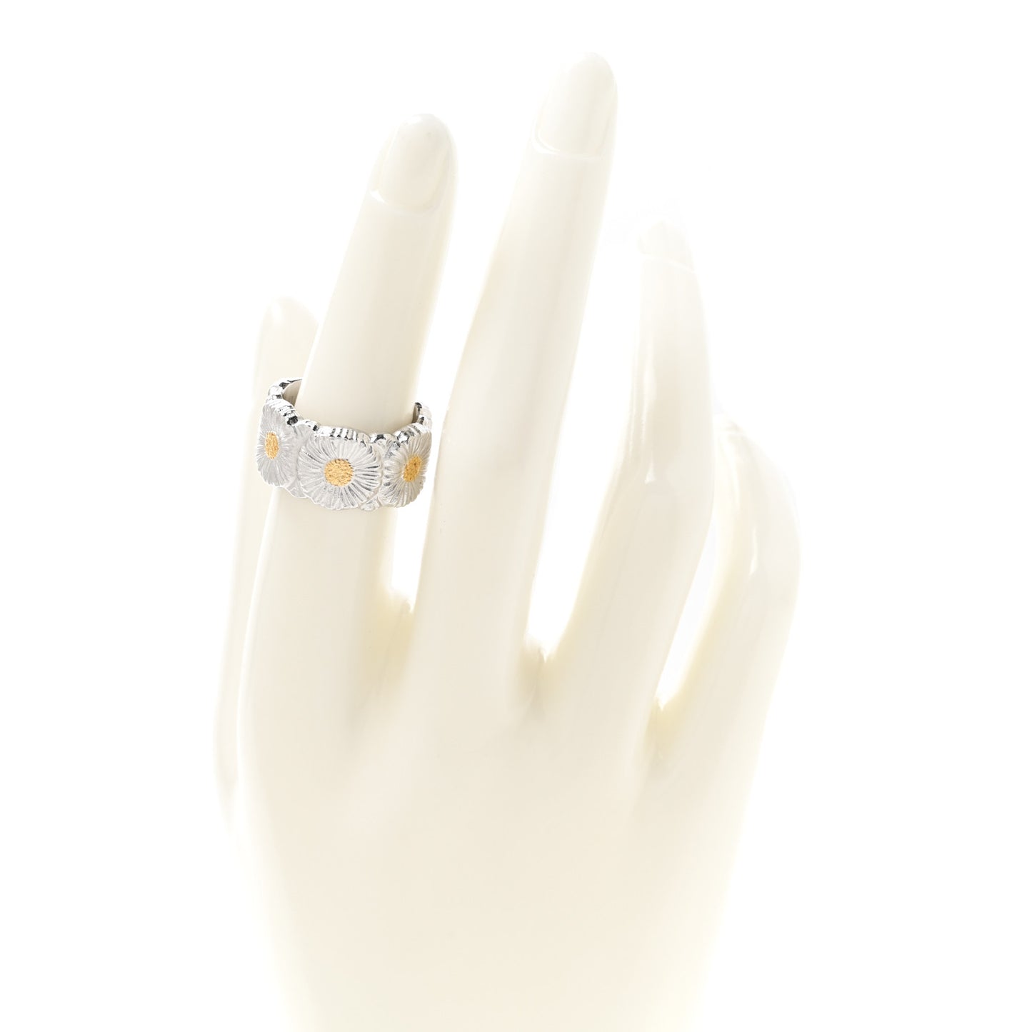 Sterling Silver Gold Vermeil Blossoms Daisy Ring 50 5.5