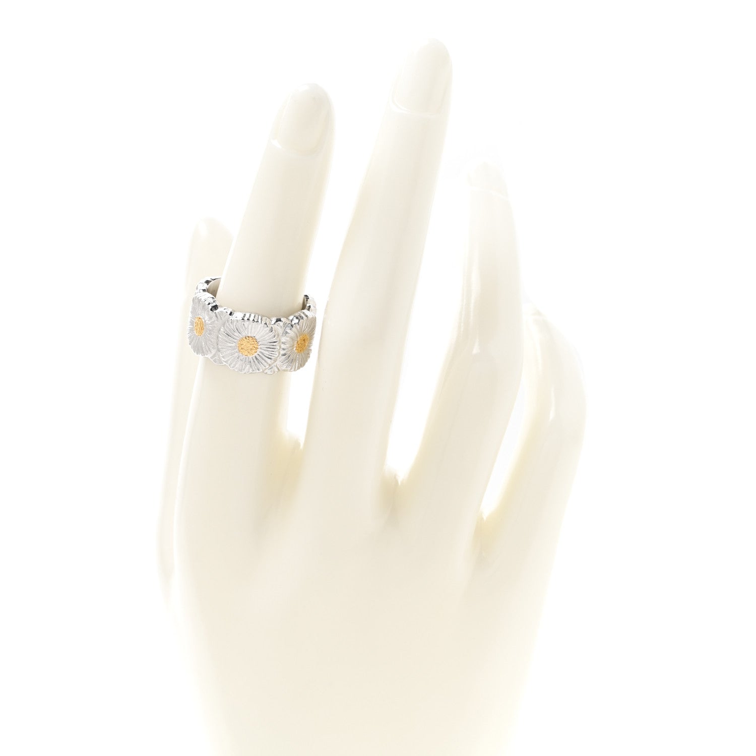 Buccellati Sterling Silver Gold Vermeil Blossoms Daisy Ring 50 5.5 2 of 4