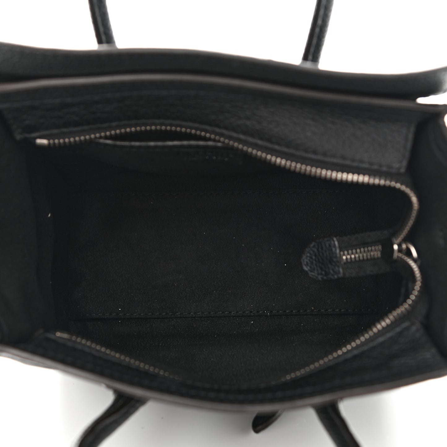 Drummed Calfskin Nano Luggage Black