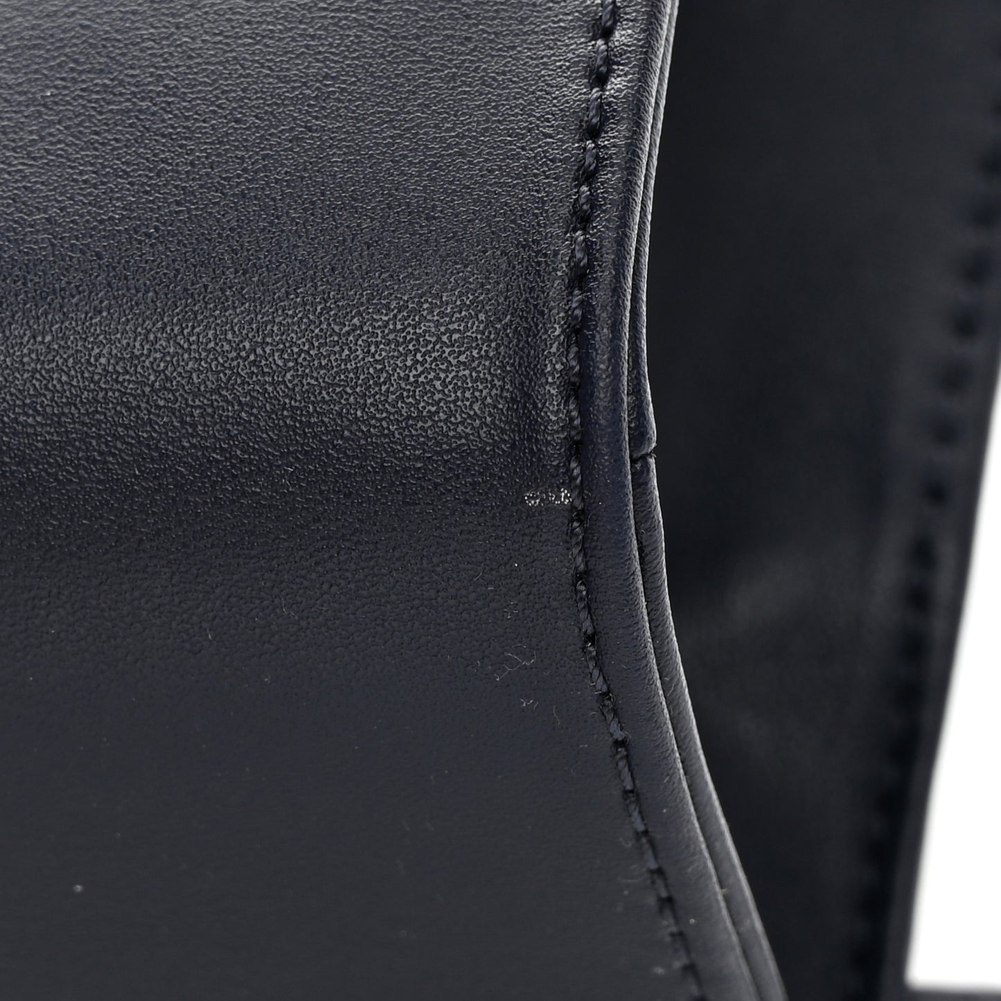 Vegan Leather Small Shopping Bag Navy