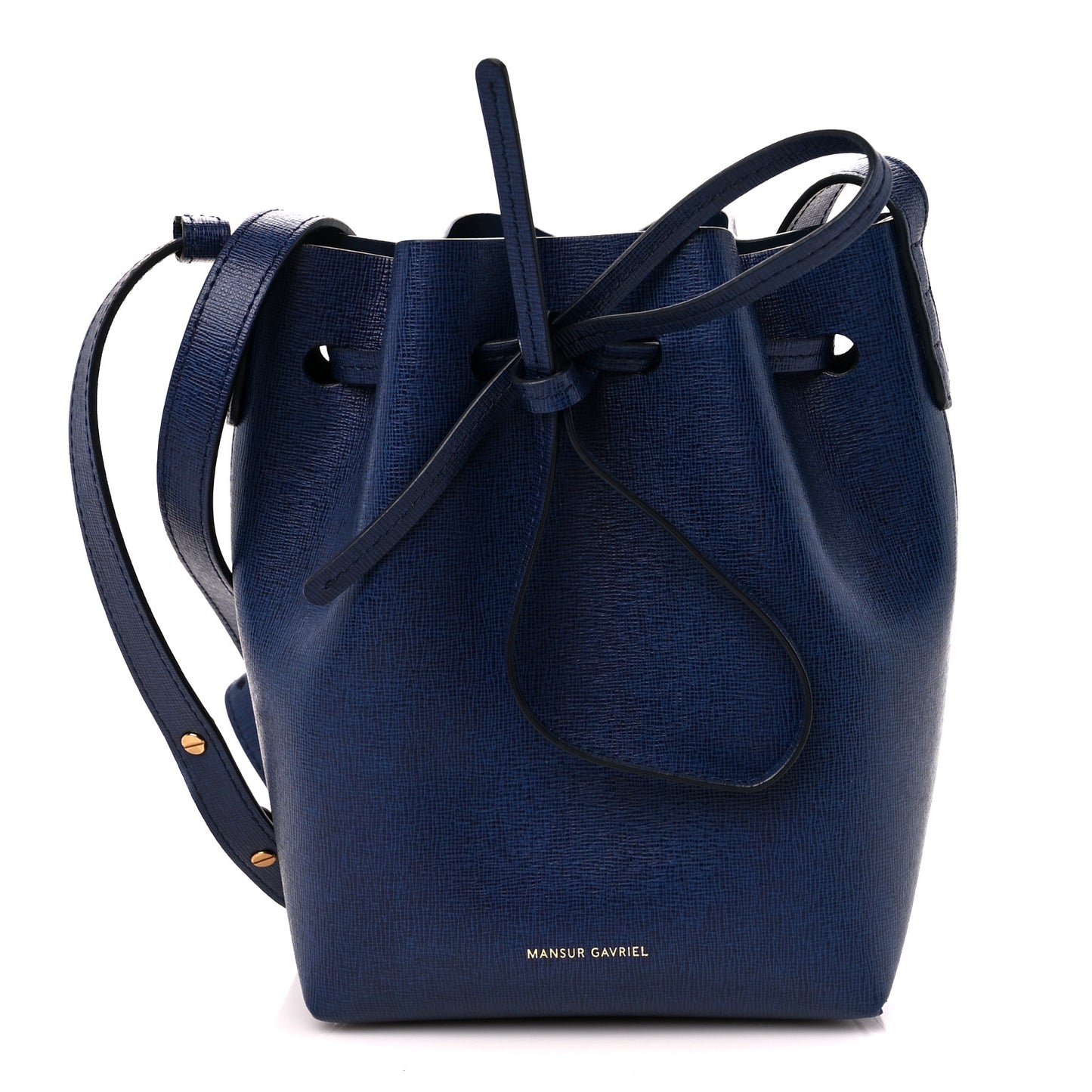 Saffiano Mini Bucket Bag Blue