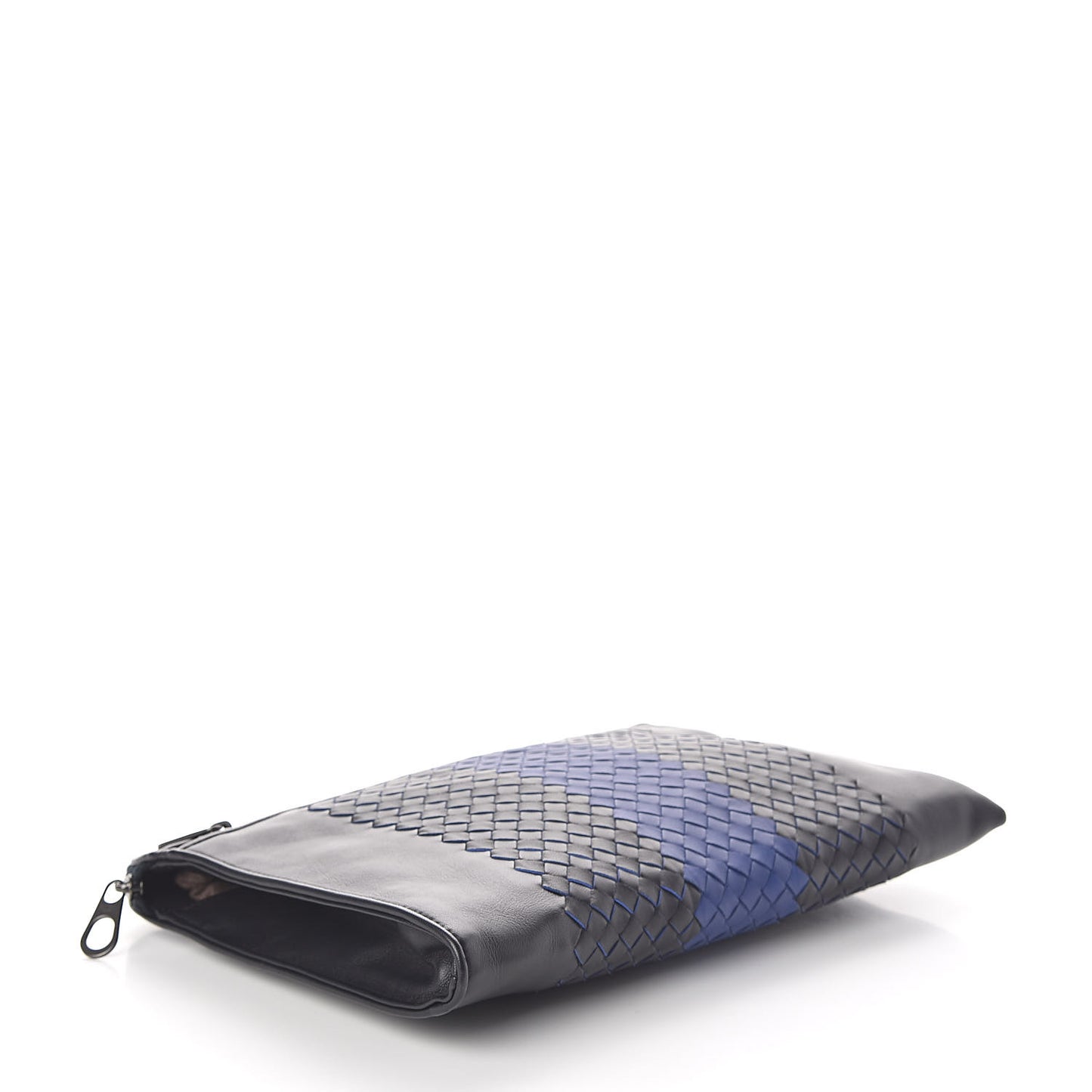 Nappa Intrecciato Document Case Tourmaline Cobalt Blue