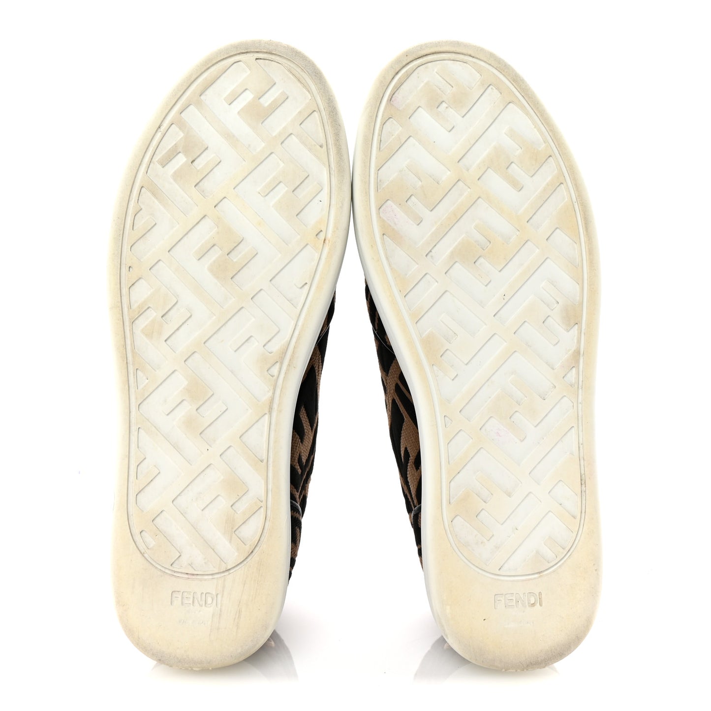 X SARA COLEMAN Canvas FF Vertigo Embroidered Womens Rise Slip On Sneakers 36.5 Tobacco Black