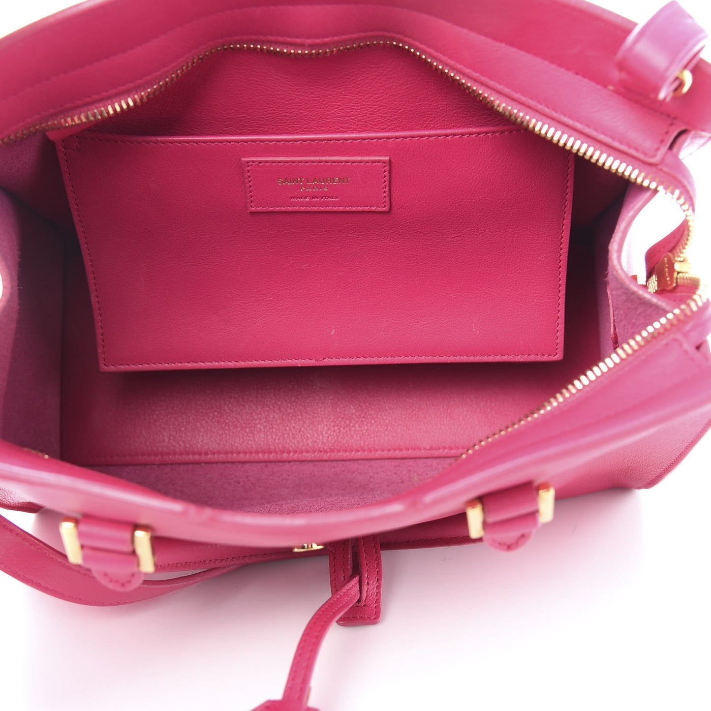 Calfskin Monogram Baby Cabas Fuchsia