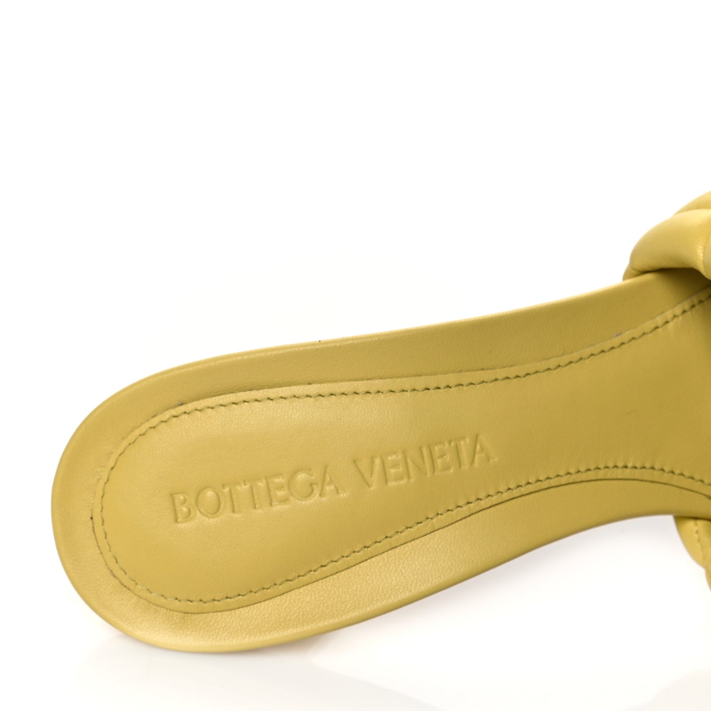 Nappa Matelasse Padded Mule Sandals 35.5 Pear