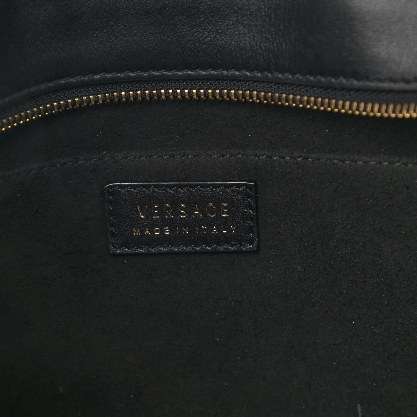 Calfskin Medusa Stud Tribute Tote Black