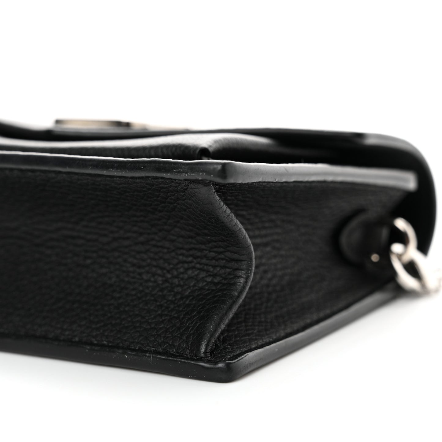 Soft Calfskin Mini My Lockme Chain Pochette Black