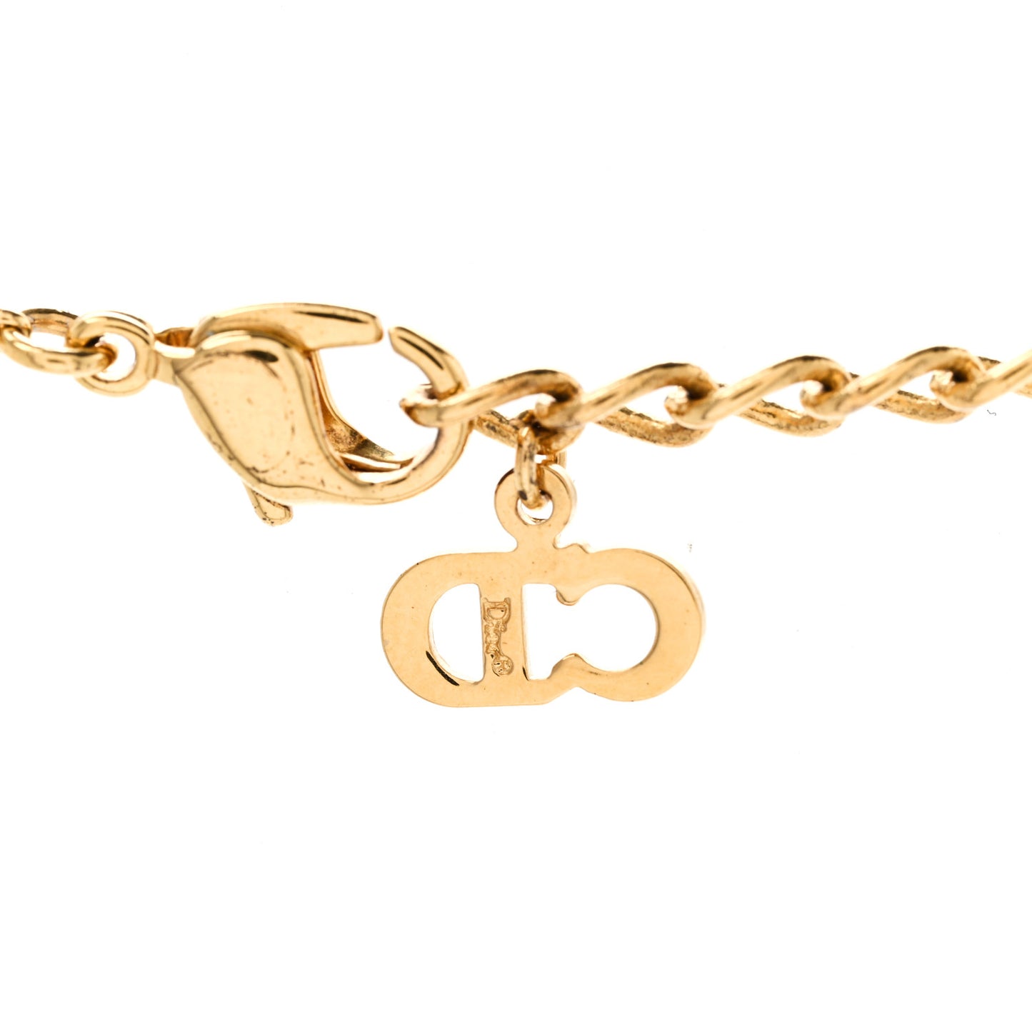Crystal CD Cube Pendant Necklace Gold